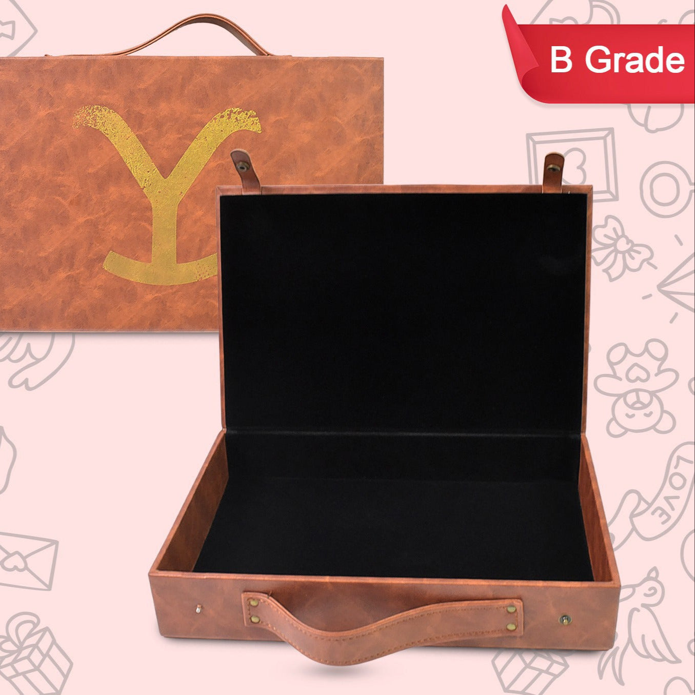 Multi Purpose Use Carrying Leather Case Briefcase (3020 Cm 1 Pc B Grade) - Happy Price - Image 1