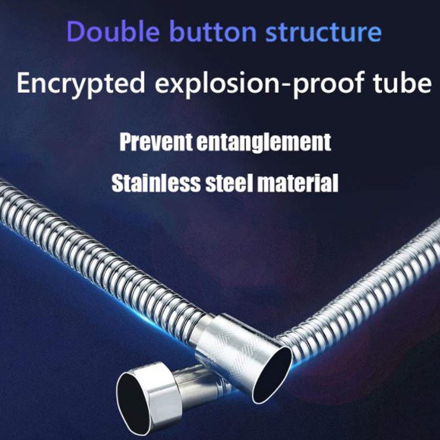 Stainless Steel Handheld Shower Hose - 1 Pc, Anti-Kink Flexible Pipe - Happy Price - Image 3