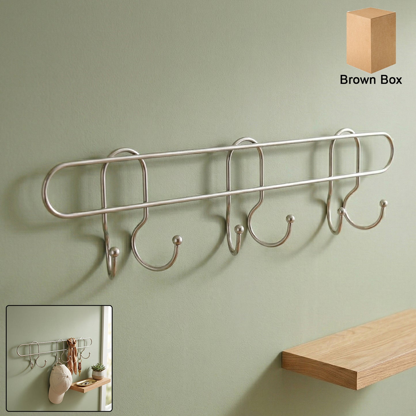 Metal Wall Hook Rack - 1 Pc Organizer for Home & Office - Great Price - Image 2