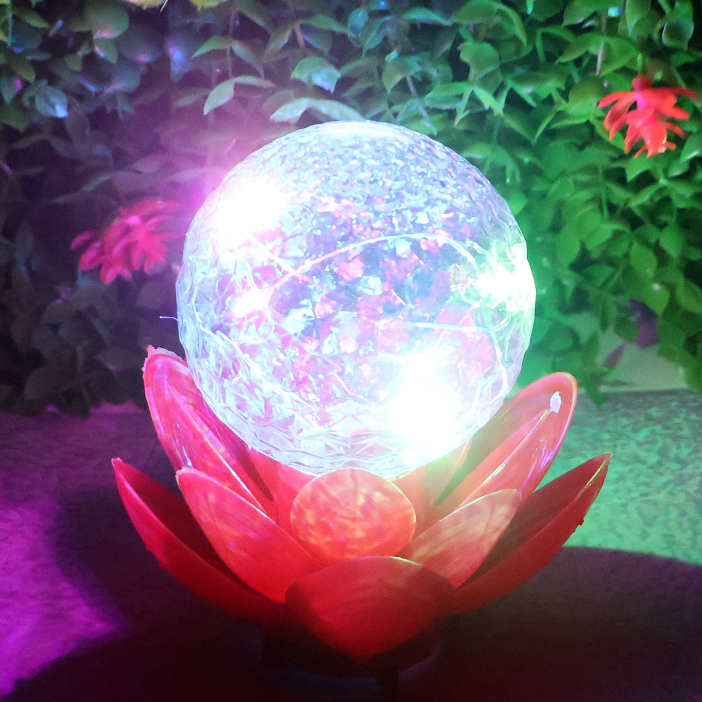 Crystal Ball Lotus LED Decorative Light - Color Changing Rotating Lamp for Home & Festivals (1 Pc) - Happy Price - Image 6