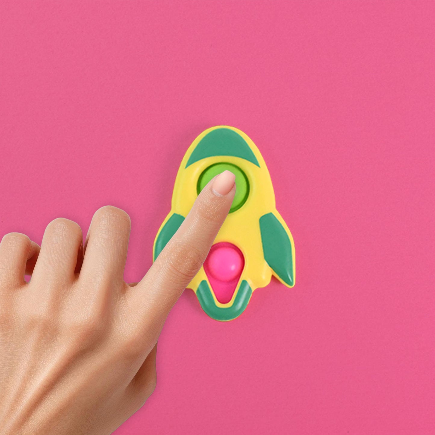 Rocket Shaped Dimple Keychain Toy (1 Pc) - Happy Price - Image 3