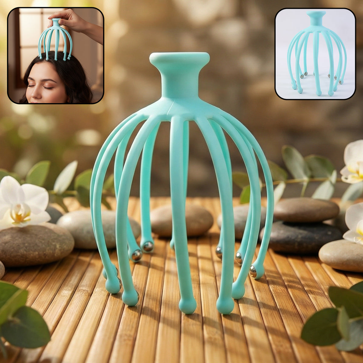 Manual Head Massager for Stress Relief - 1 Pc - Happy Price - Image 2