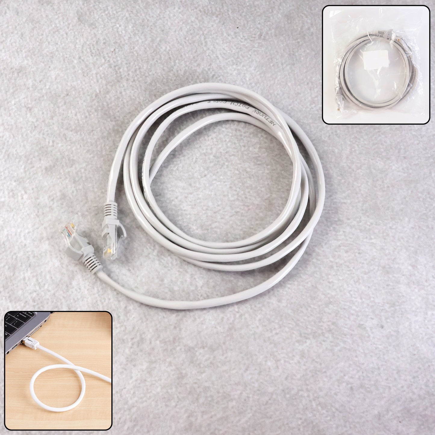 2 Meter Ethernet LAN Cable with RJ45 Connectors - Fast & Stable Network Patch Cord - Happy Price - Image 6