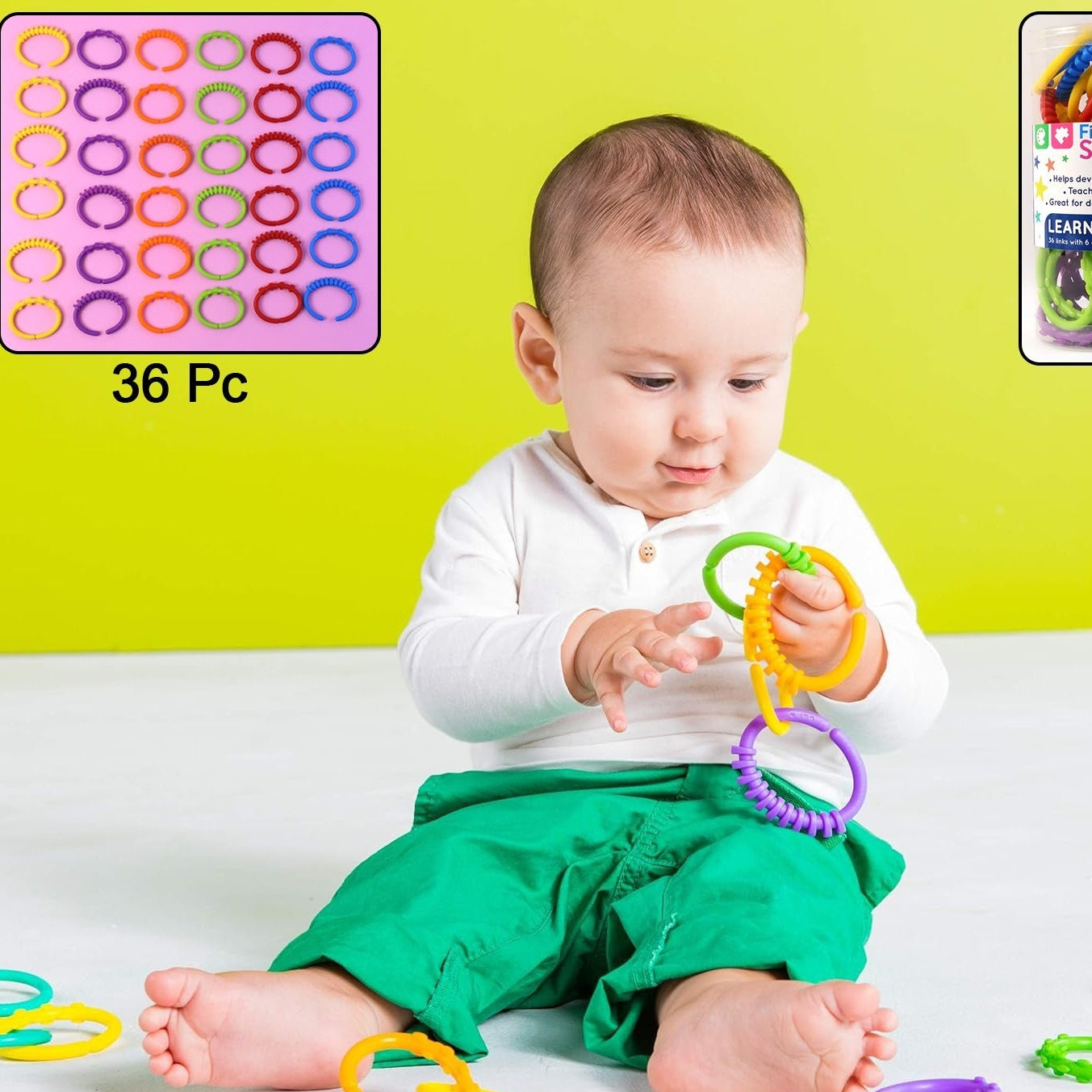 36 Pcs Baby Learning Links Educational Toy Set for Early Development - Happy Price - Image 1