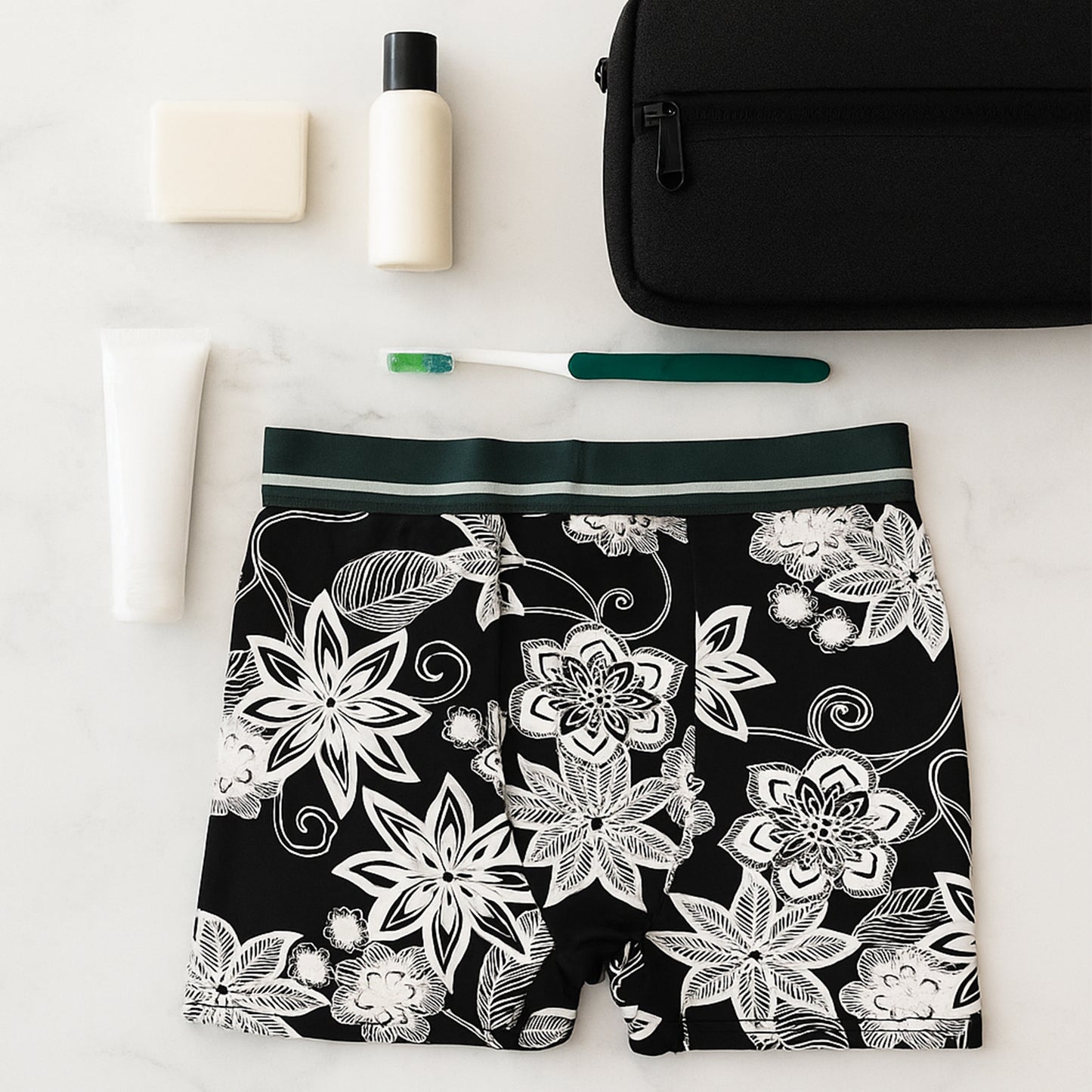 Men's Cotton-Rich Boxer Shorts - Medium Size (1 Pc) - Happy Price - Image 3