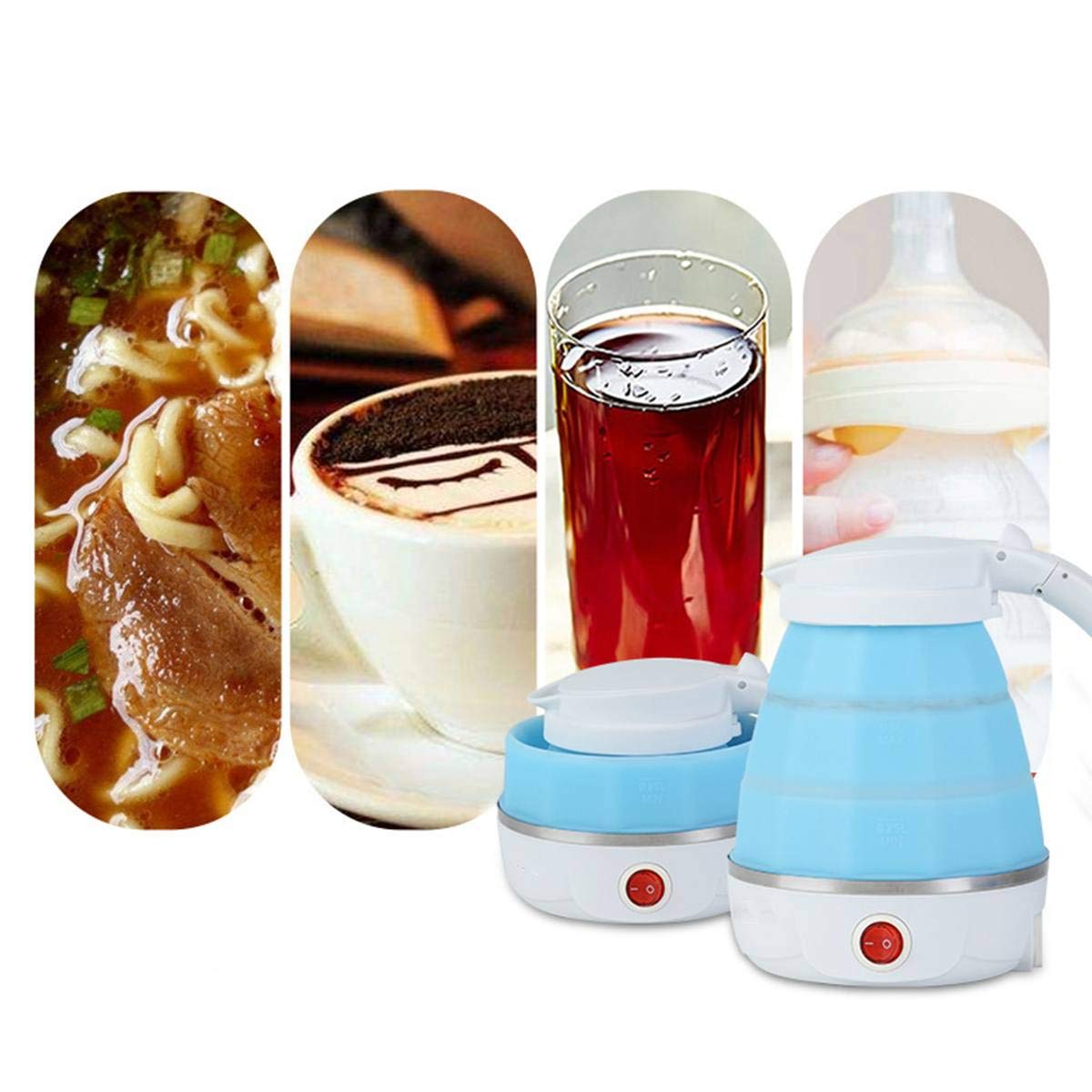 Silicone Foldable Collapsible Electric Water Kettle Camping Boiler - Happy Price - Image 3