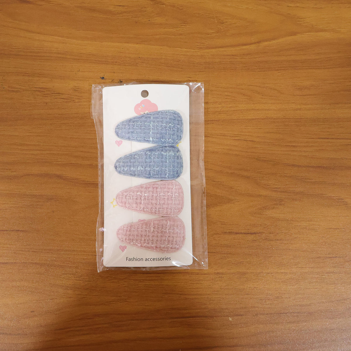 Textured Fabric Snap Hair Clips Set - 4 Pieces for Women & Girls - Happy Price - Image 7