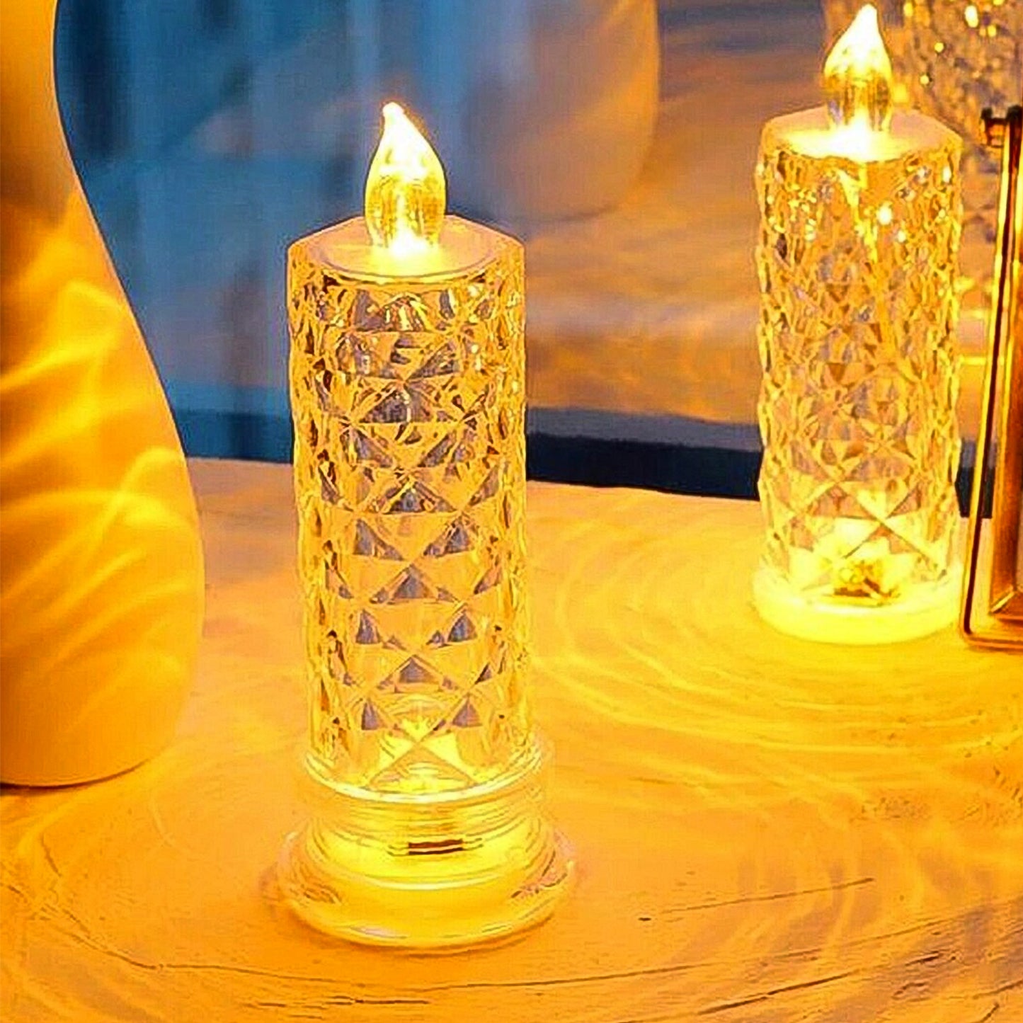Rose Candles For Home Decoration Crystal Candle Lights - Happy Price - Image 3