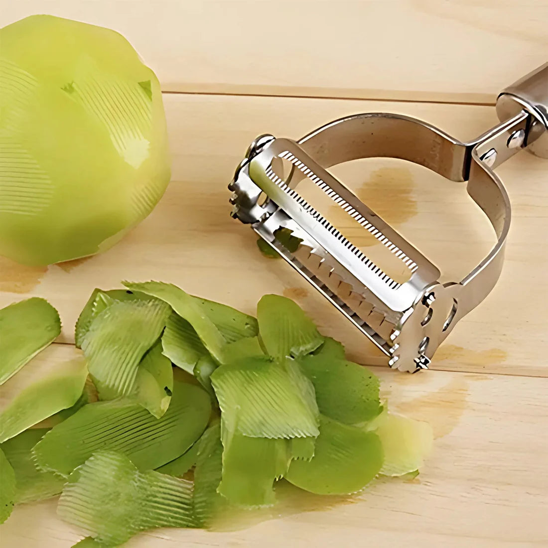2-in-1 Stainless Steel Vegetable Peeler & Julienne Cutter (1 Pc) - Happy Price - Image 1