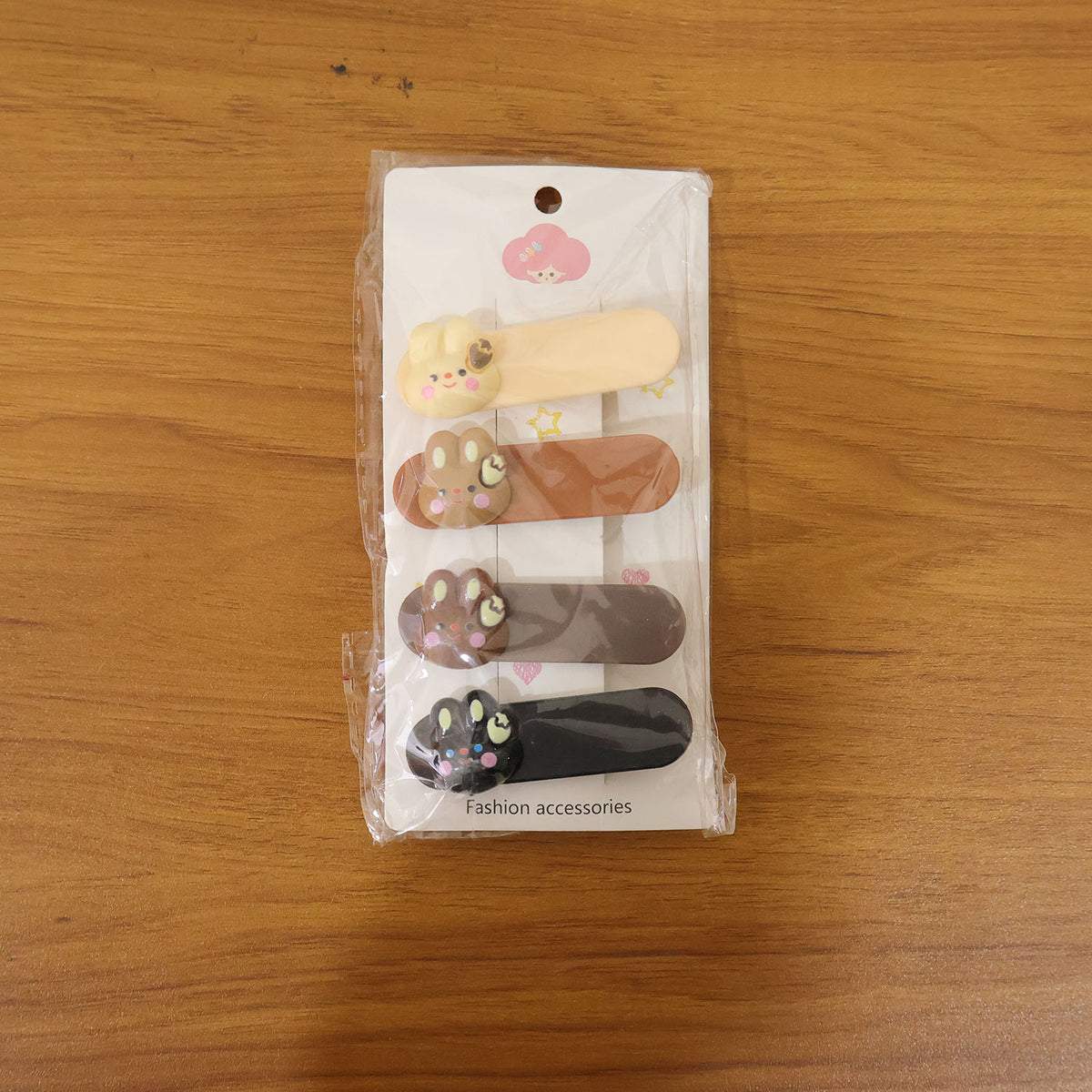 Cute Bunny Face Hair Clips Set - 4 Pc Decorative Snap Clips for Women & Girls - Happy Price - Image 7