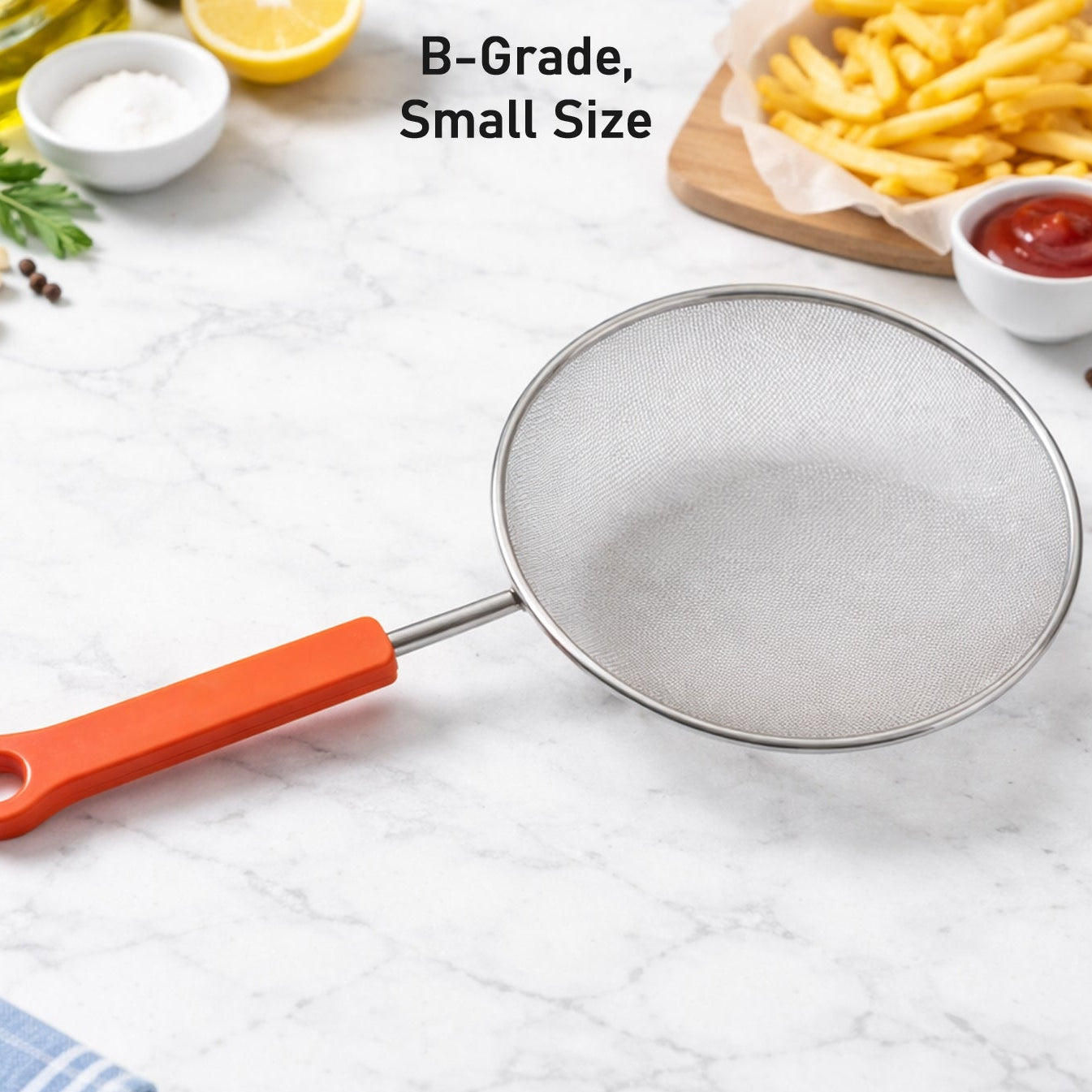Small Fine Mesh Kitchen Strainer with Handle (1 Pc) - Happy Price - Image 1