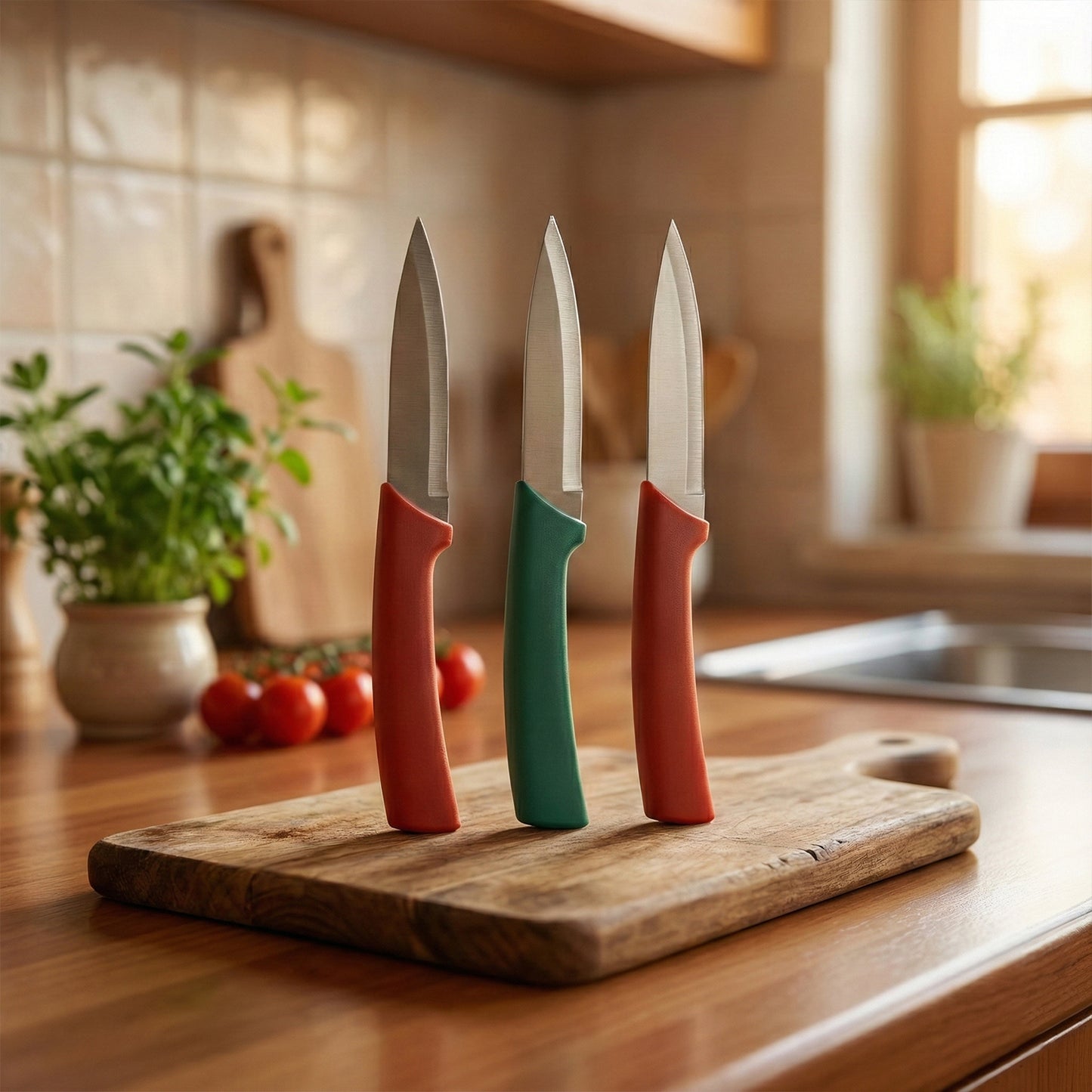 3-Piece Kitchen Utility Knife Set for Fruits & Vegetables - Happy Price - Image 6