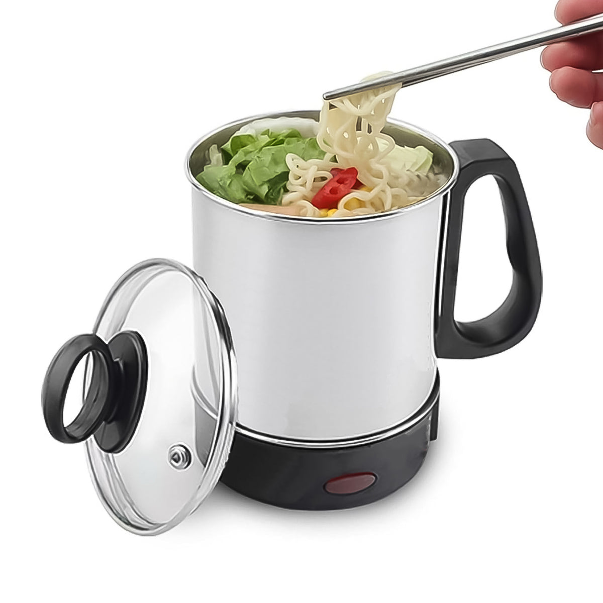 Soup Pot With Lid Stainless Steel Multi Cooker Kettle (800w 2.5 Ltr.) - Happy Price - Image 3