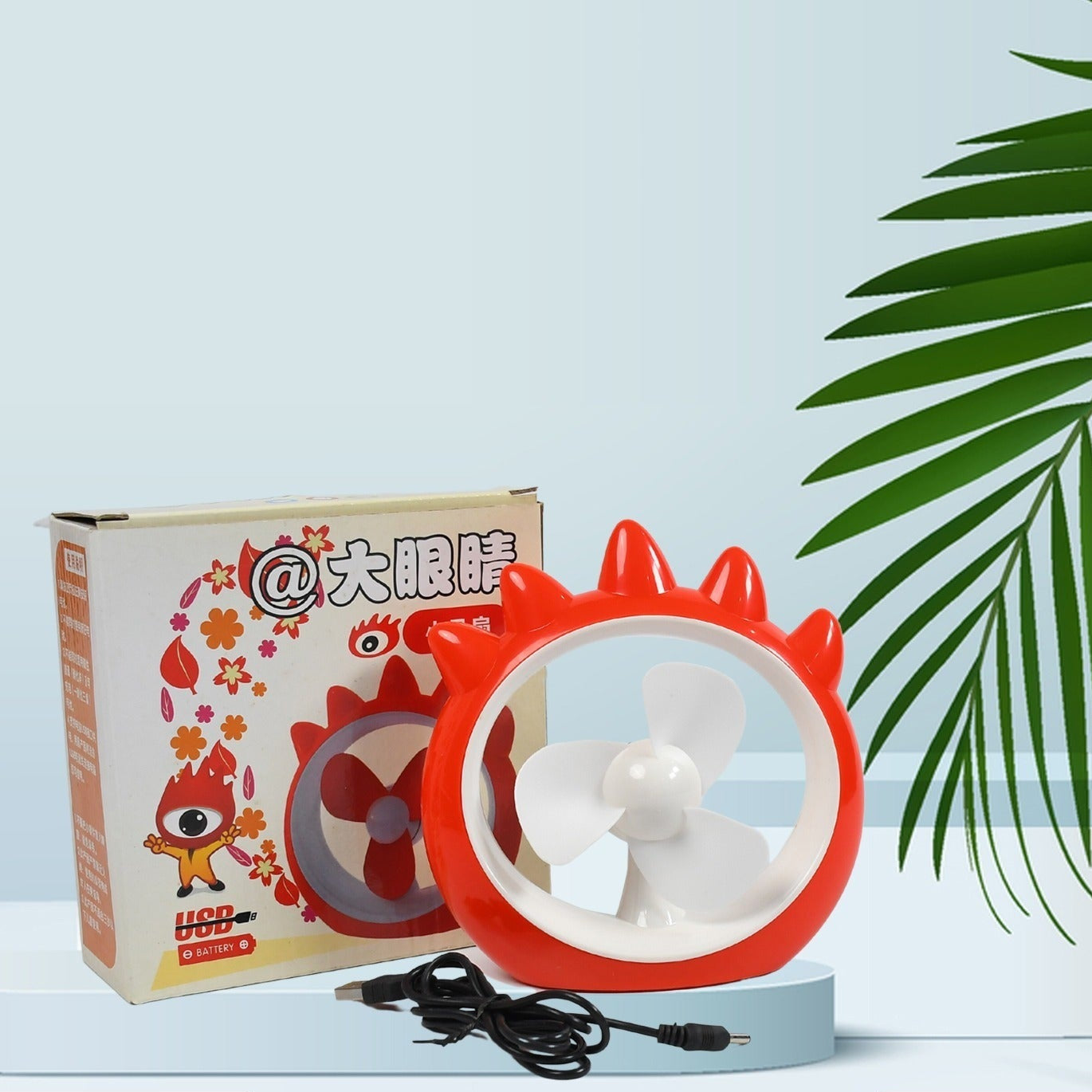 Mini Desktop Fan Rechargeable Table Fan Handheld Fan Usb Fan Desk Fan Cooling Fan For Home Office Car Multi Use Fan (Battery Not Include) - Happy Price - Image 1