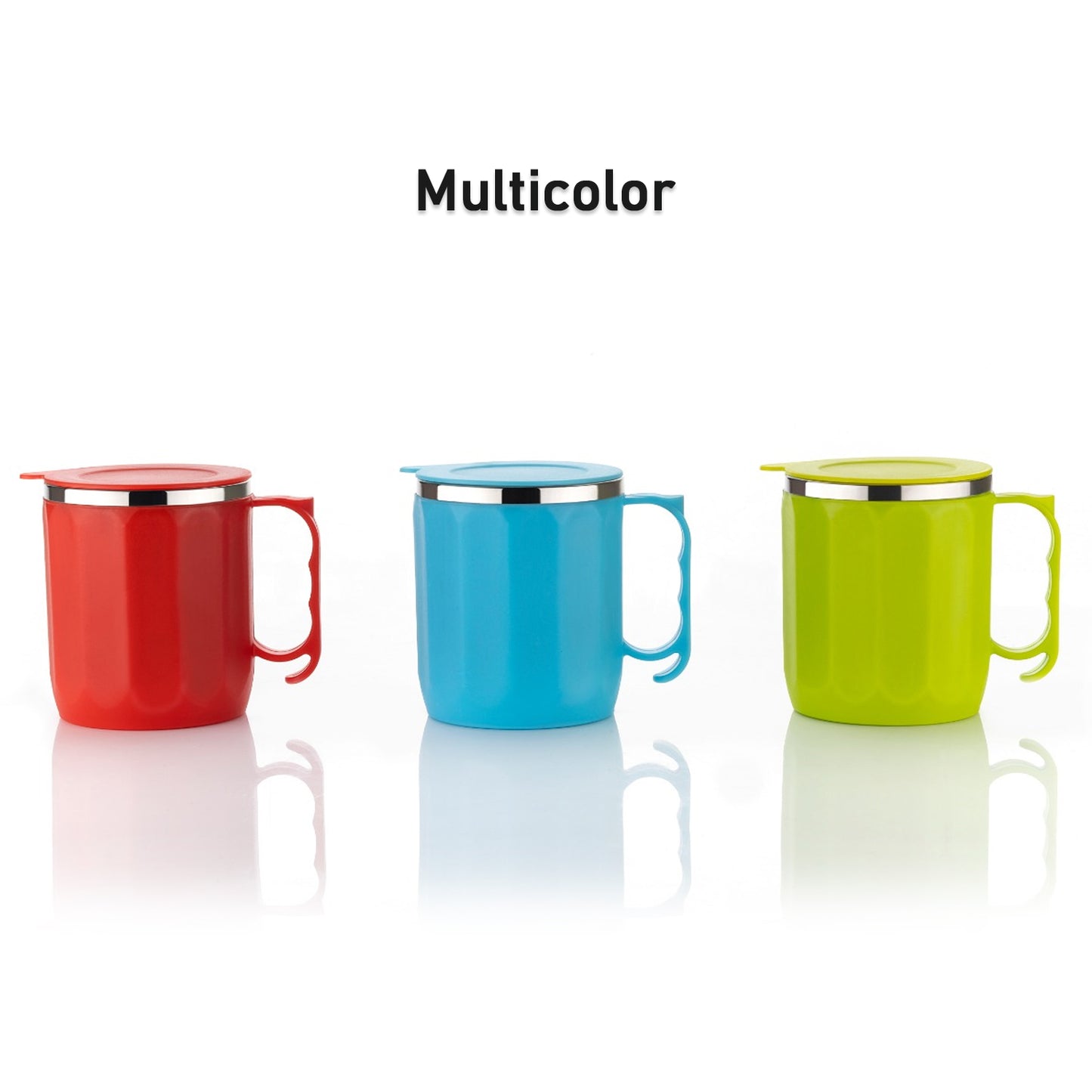 Stainless Steel Lid Cover Hot Coffeetea Mug Hot Insulated Double Wall Stainless Steel Coffee And Milk Cup With Lid - Coffee Cup Approx 250 Ml 300 Ml ( 1 Pc Mix Color) - Happy Price - Image 3