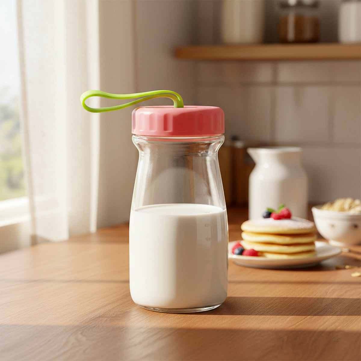 300 ML Glass Bottle with Leak-Proof Silicone Cap & Handle - Happy Price - Image 6