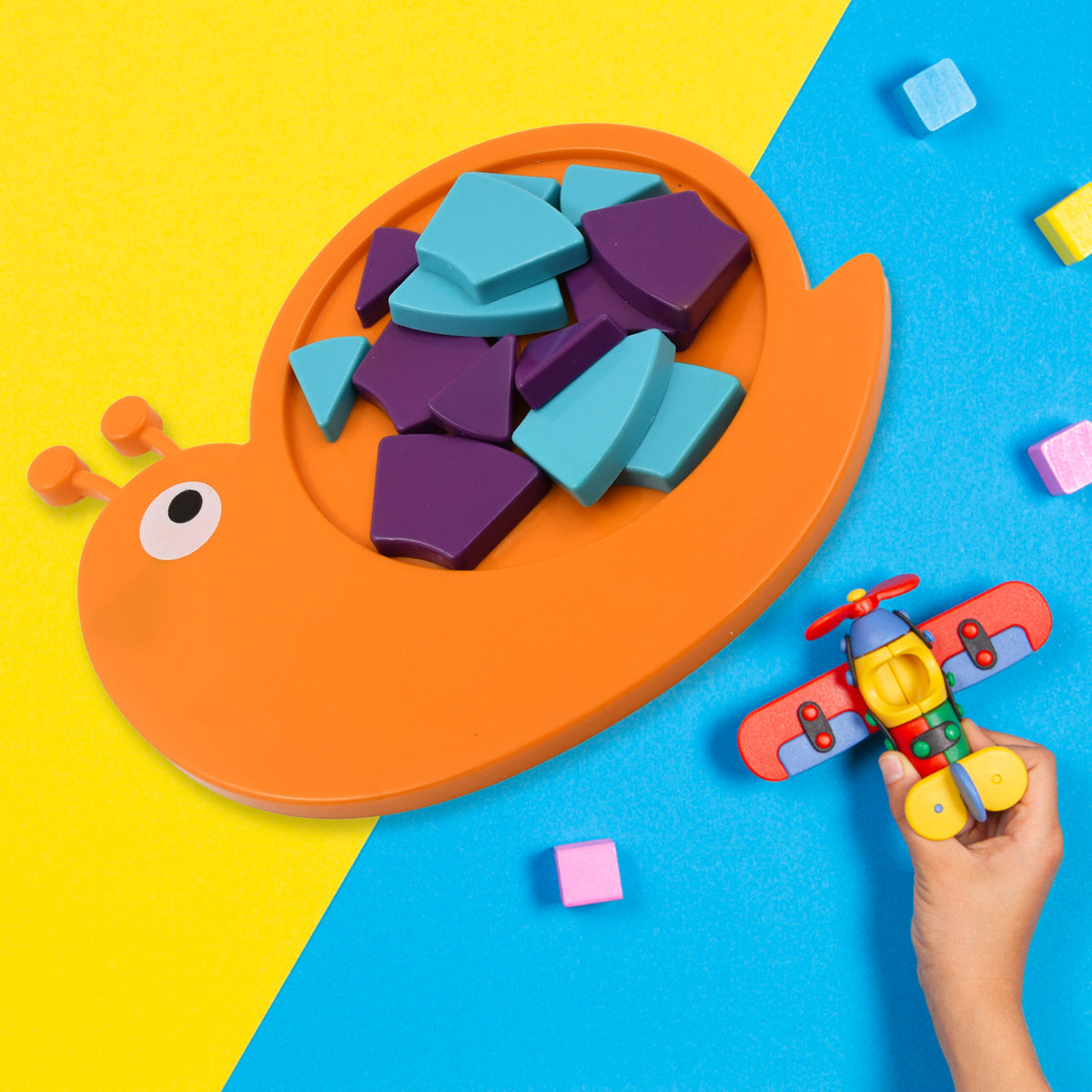 Toys Snail Puzzle Kids Mini Travel Puzzle Games Pre School Toys Develops Motor Reasoning Skills Stem Educational Toy Birthday Gifts 3 - 6 Year Kids Brain Games For Kids Building Blocks For Kids (Mix Color) - Happy Price - Image 5