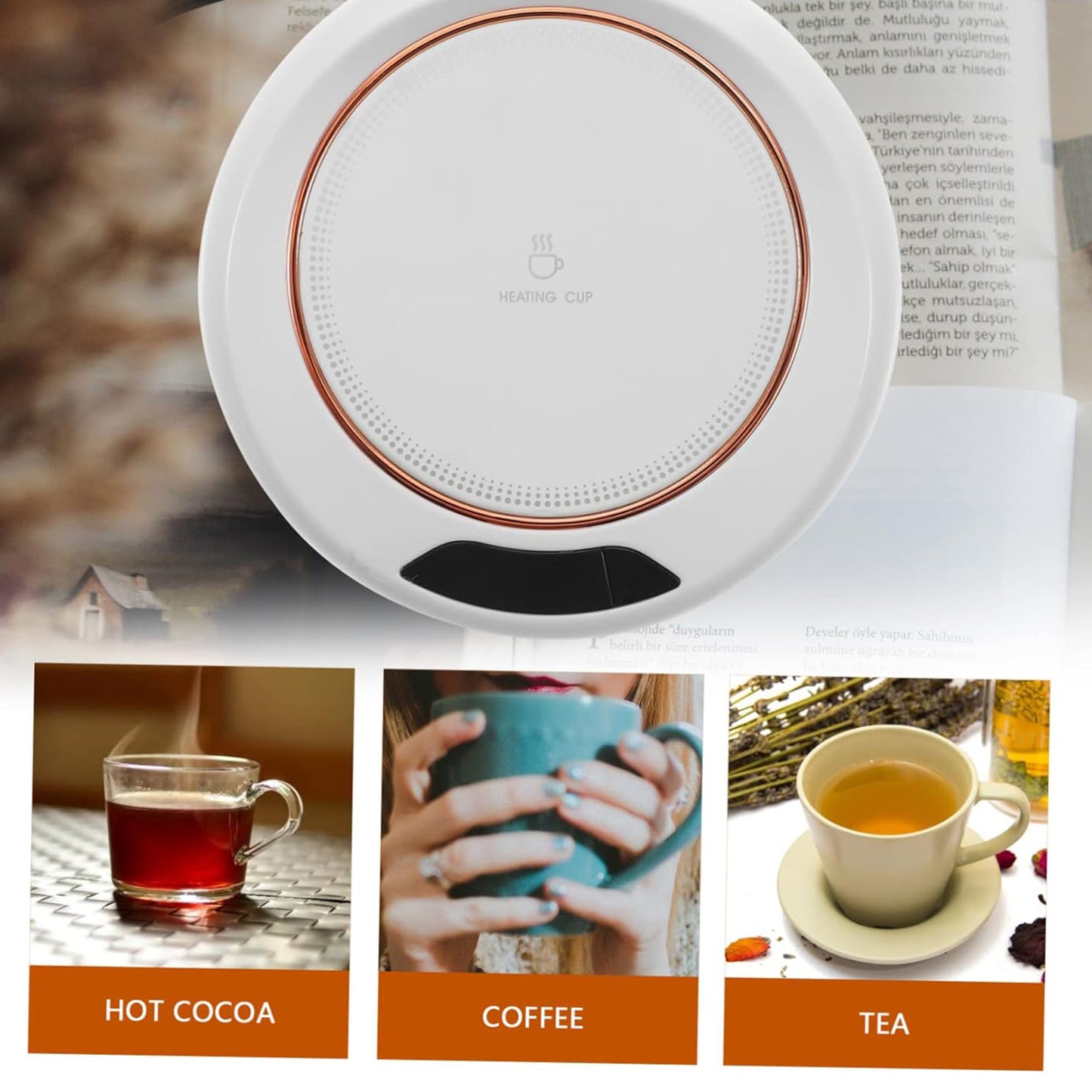 USB Powered Mug Warmer Coaster for Desk - Keep Drinks Hot (1 Pc) - Happy Price - Image 5