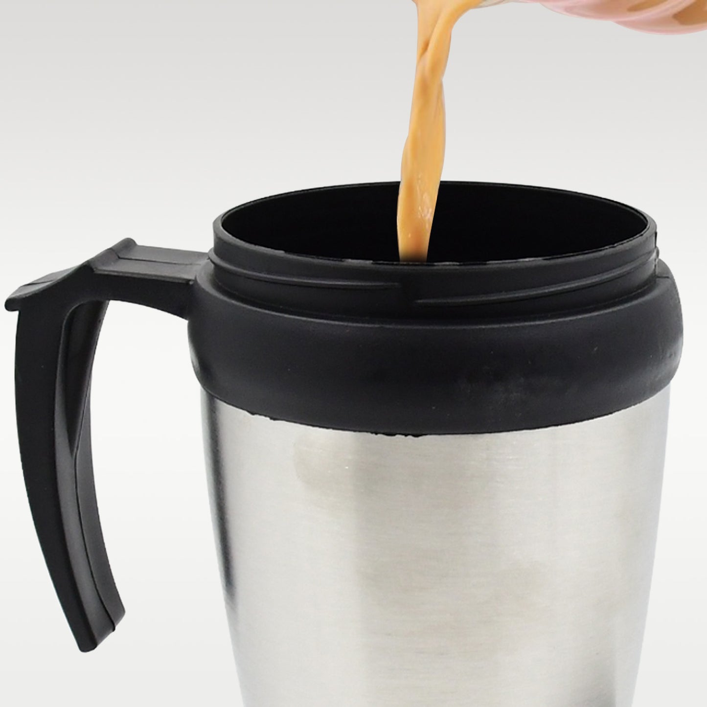 Stainless Steel Vacuum Glass Insulated Glass Coffee Cups (With Lid Handle 1 Pc) - Happy Price - Image 5