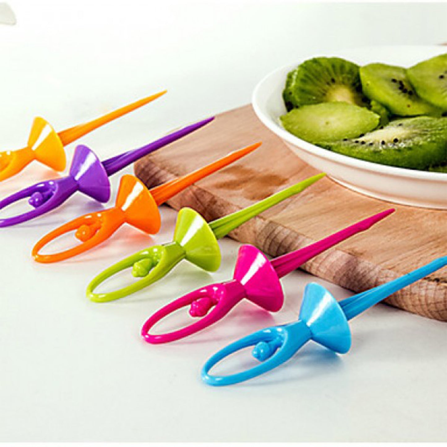 Dancing Doll Fruit Fork Cutlery Set With Stand Set Of 6. - Happy Price - Image 7