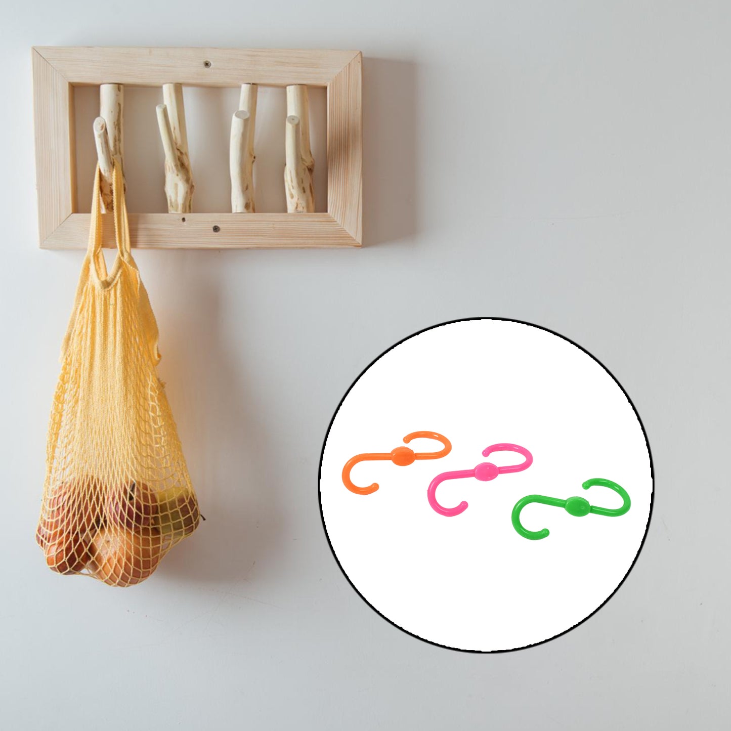 S Shape Plastic Hooks Hanger For Hanging Cloth (3 Pcs Set) - Happy Price - Image 4