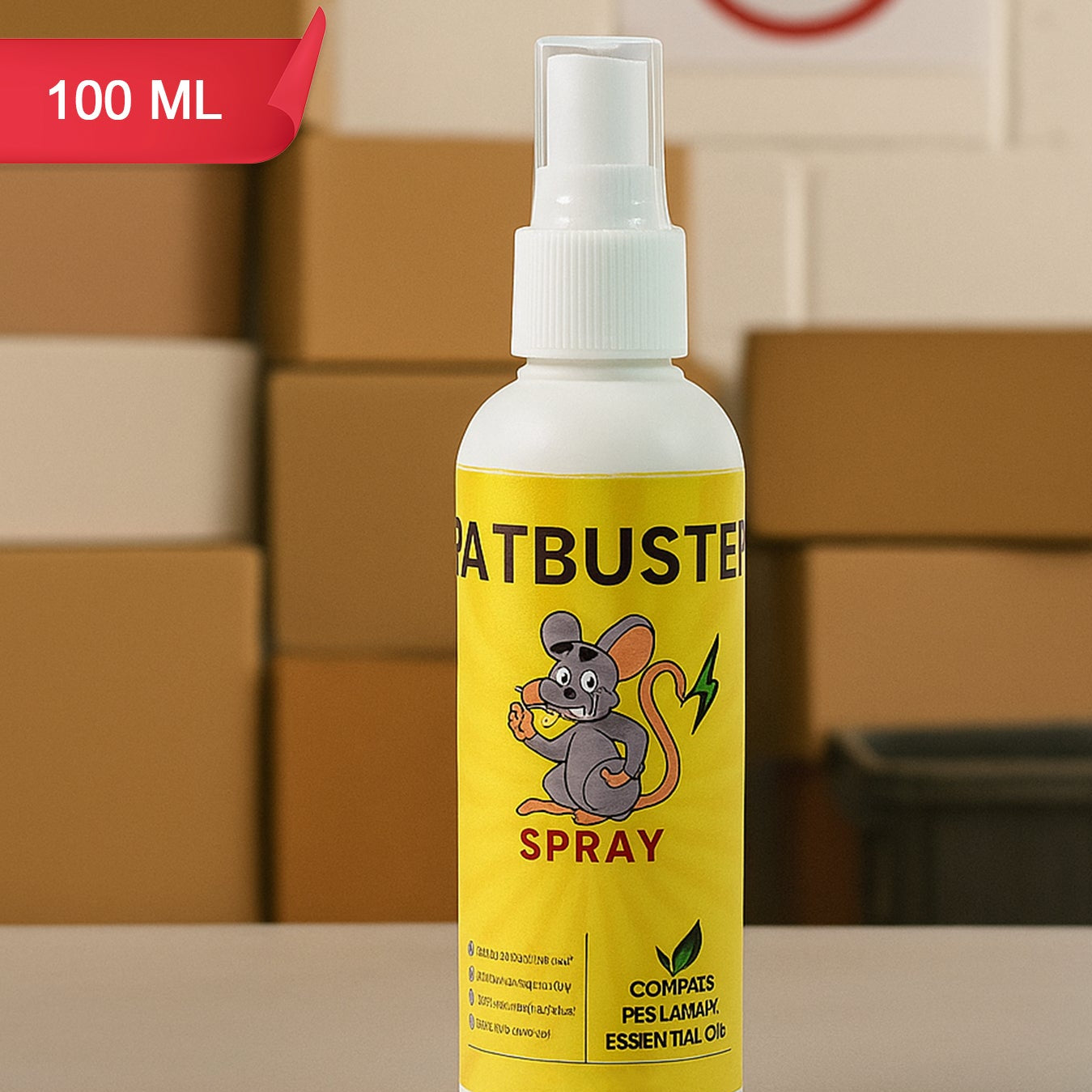 Herbal Rat Repellent Spray - 100ml Natural Rodent Control - Happy Price - Image 1