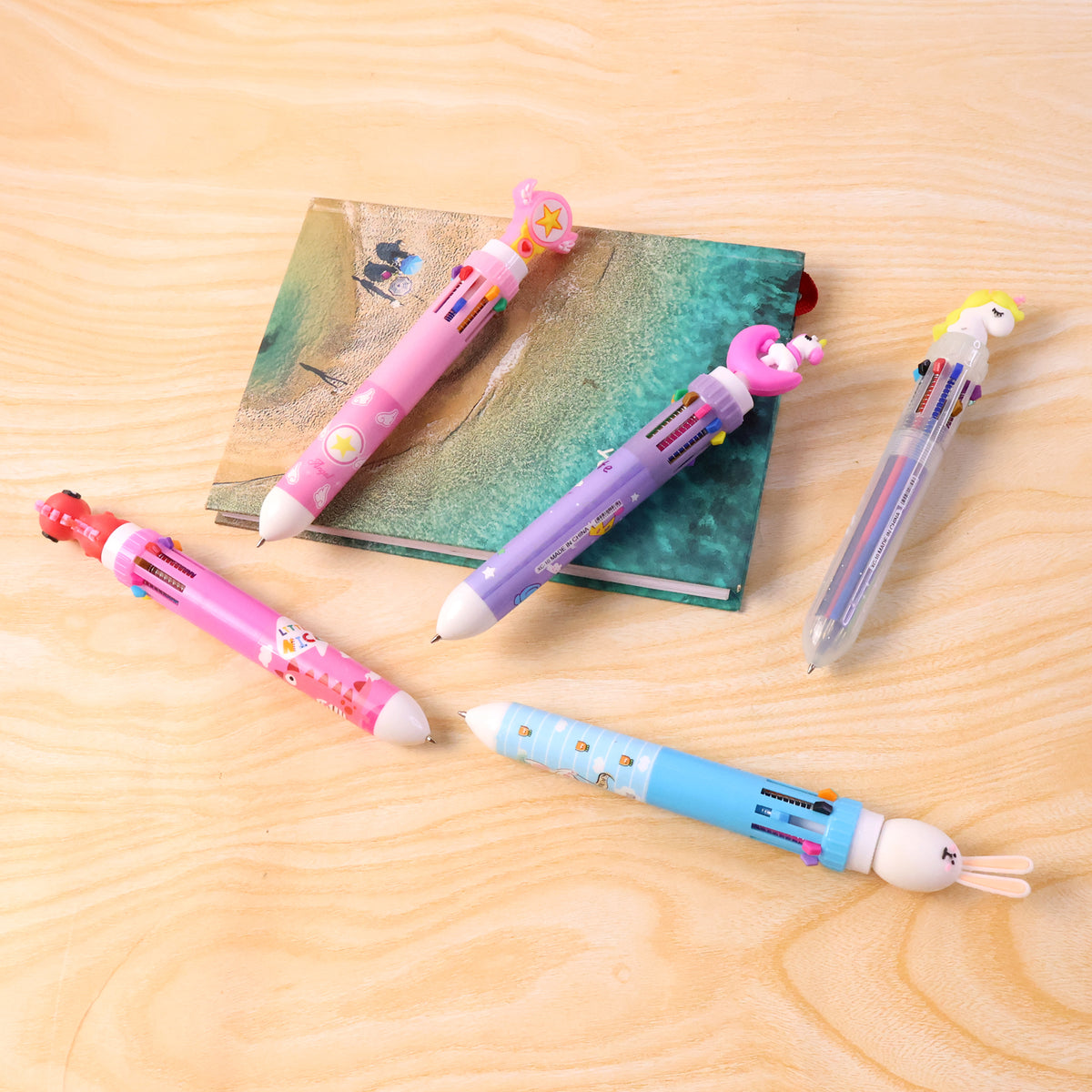 10-in-1 Multicolor Ball Pen with Character Top (1 Pc) - Happy Price - Image 6