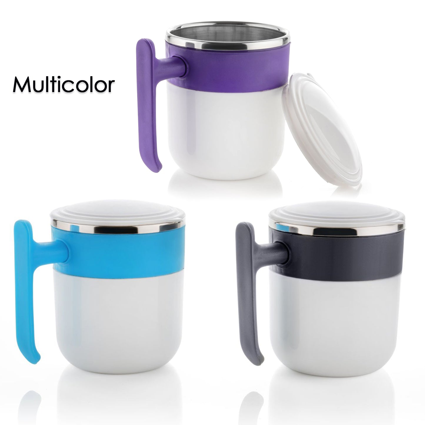 Stainless Steel Lid Cover Hot Coffeetea Mug Hot Insulated Double Wall Stainless Steel Coffee And Milk Cup With Lid - Coffee Cup (1 Pc ) - Happy Price - Image 3