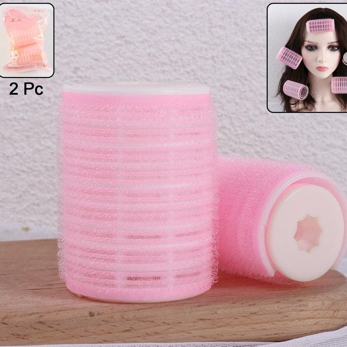 Self-Grip Hair Rollers for Natural Curls - Pack of 2 - Happy Price - Image 1