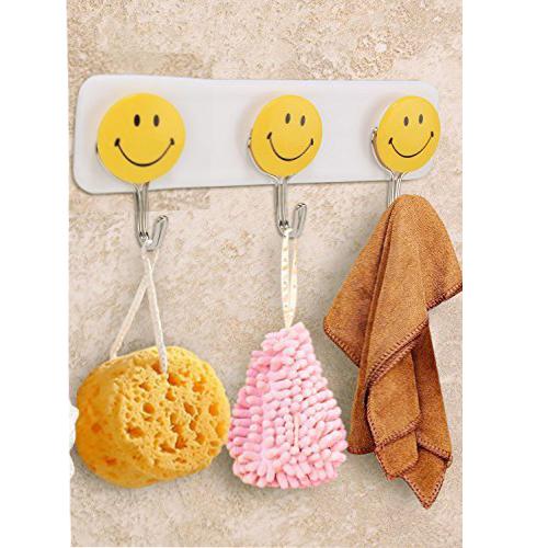 Self Adhesive Smiley Face Wall Hooks (Pack Of 3) - Happy Price - Image 3