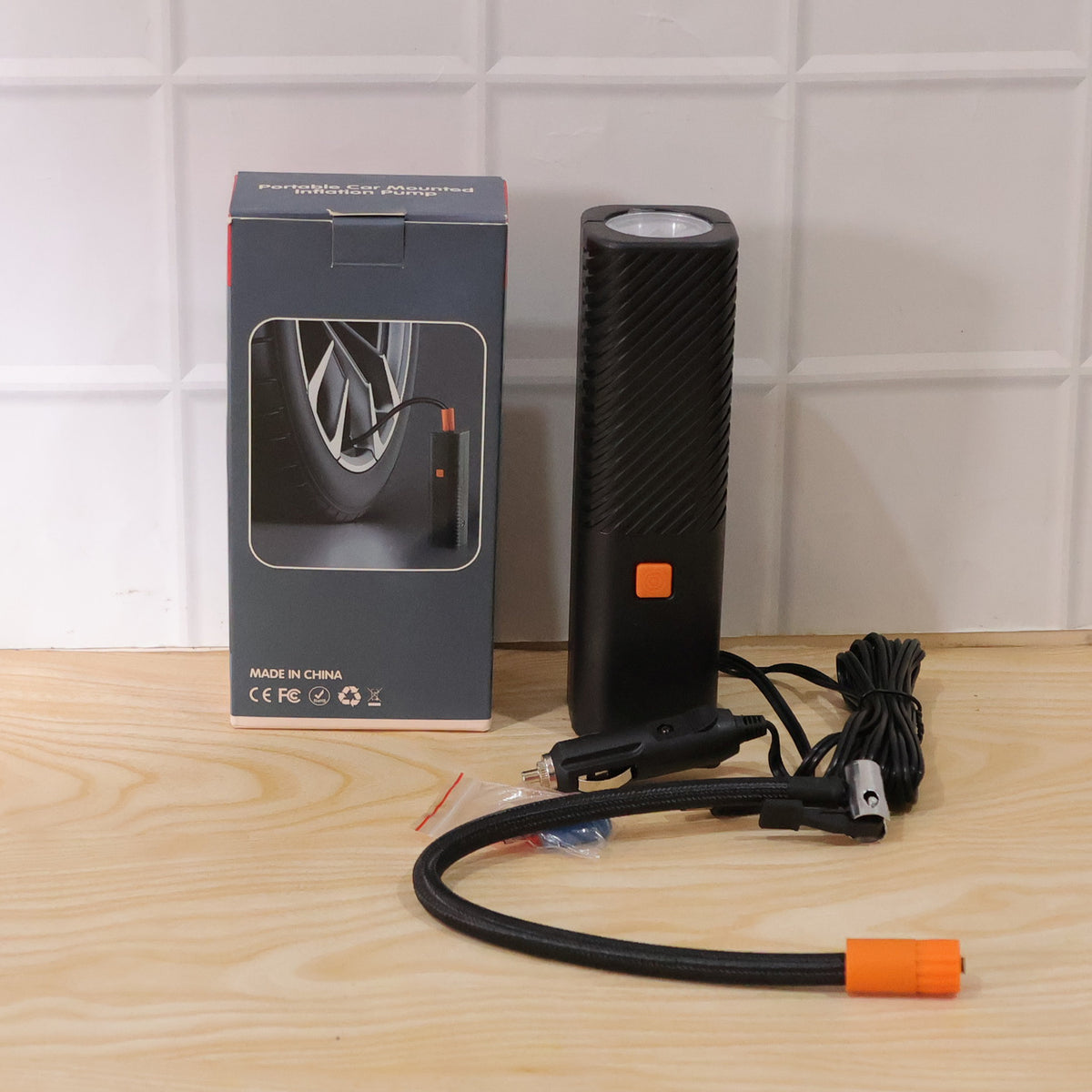 Compact Electric Tyre Inflator Pump - 1 Set - For Car, Bike, Bicycle - Great Price - Image 4