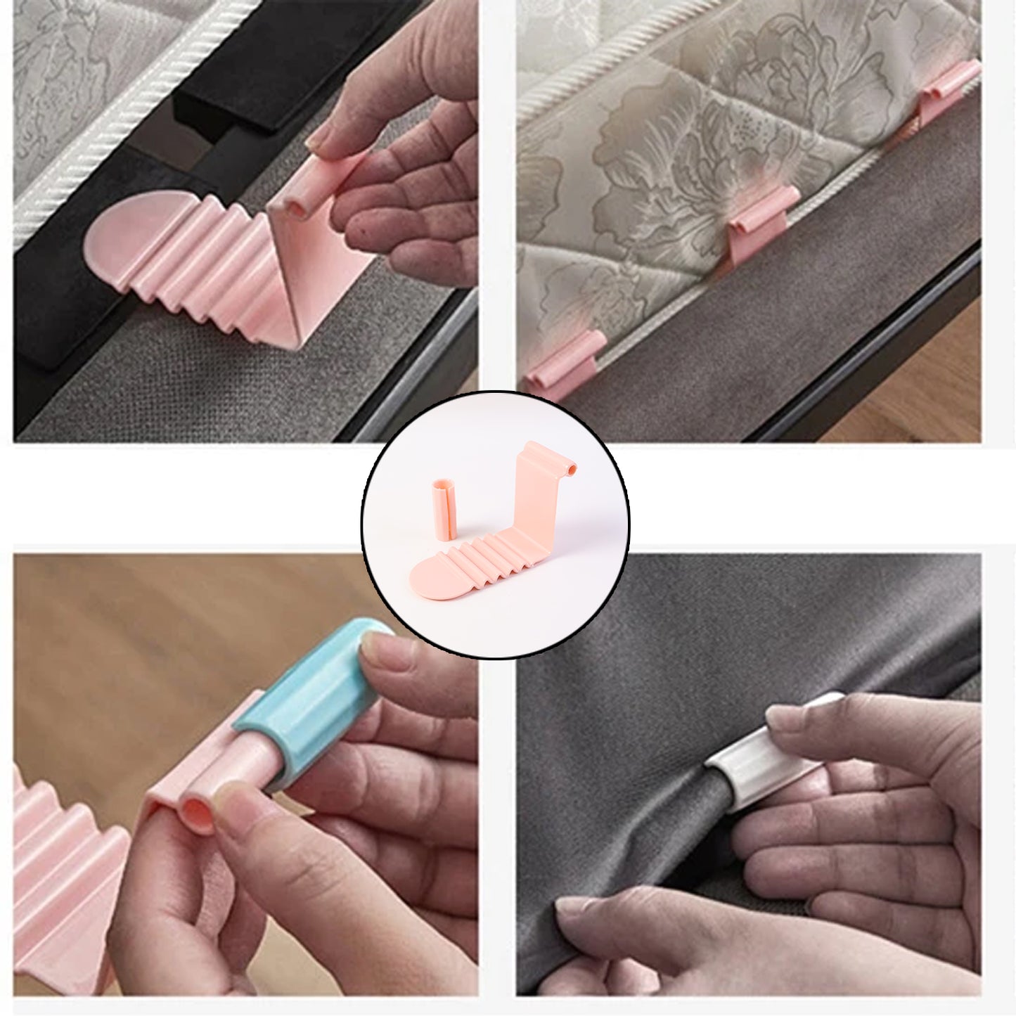 6 Pcs Universal Bed Sheet Grippers - Anti-Slip Mattress Fasteners - Happy Price - Image 5