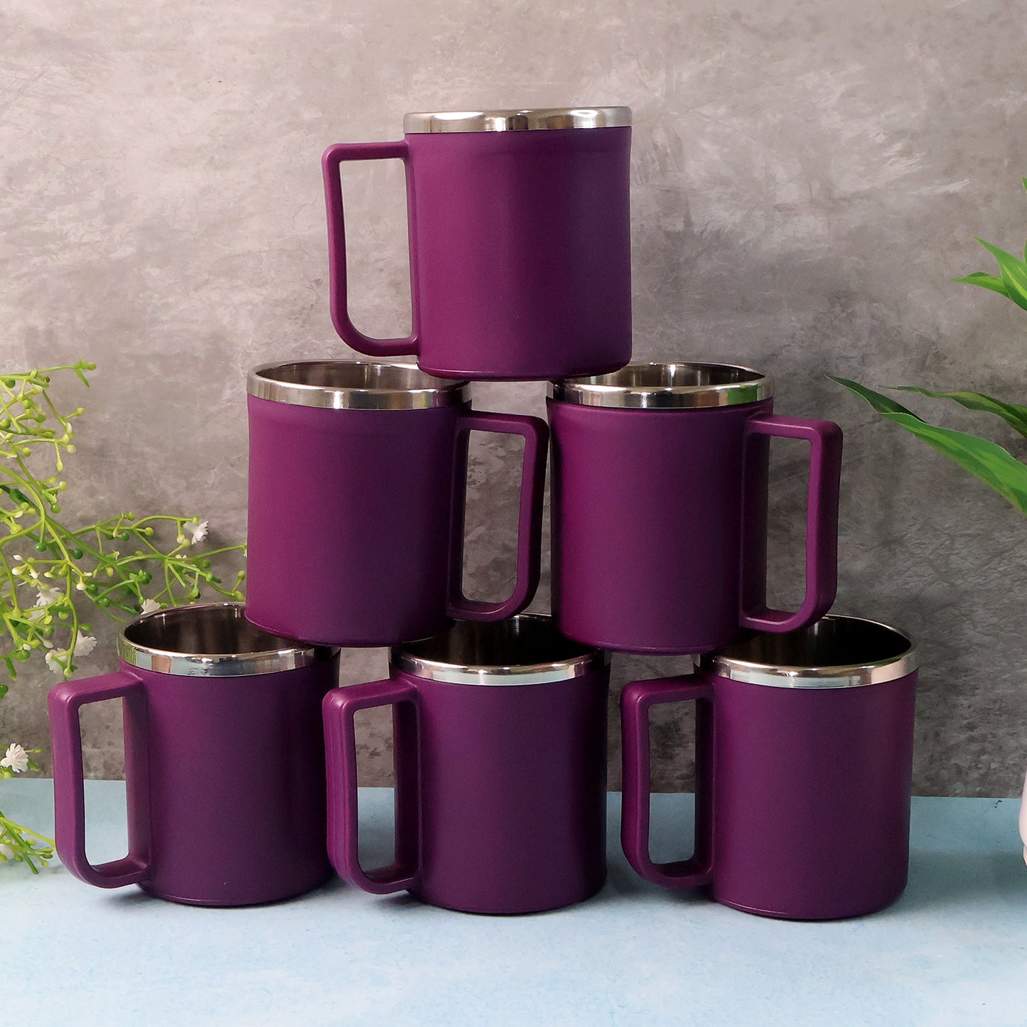 6 Pcs Stainless Steel Inner Coffee Mug Set, 200ml Each - Happy Price - Image 7