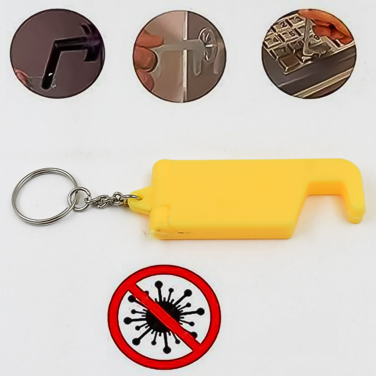 2 In 1 Plastic Keychain With Mobile Stand Phone Holder (100 Pcs Set Multicolor) - Happy Price - Image 3