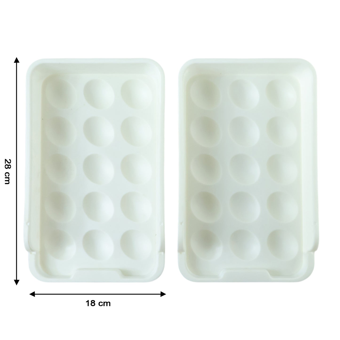Plastic Egg Holder Tray Set - 2 Pcs for Fridge Organization - Great Price - Image 5