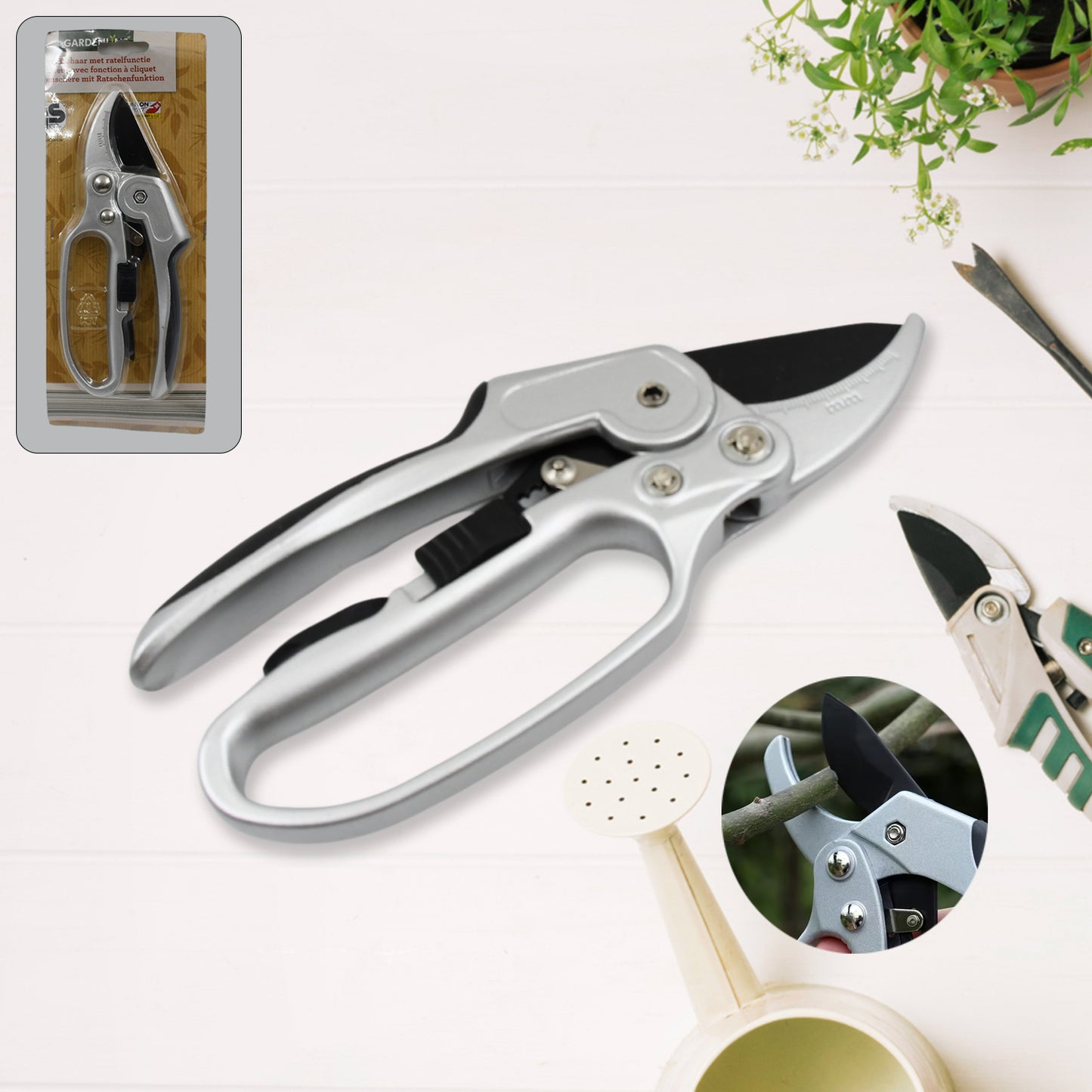 Pruning Shear Garden Shear Steel Hand Shears 20 Cm 8 Inch (1 Pc) - Happy Price - Image 2