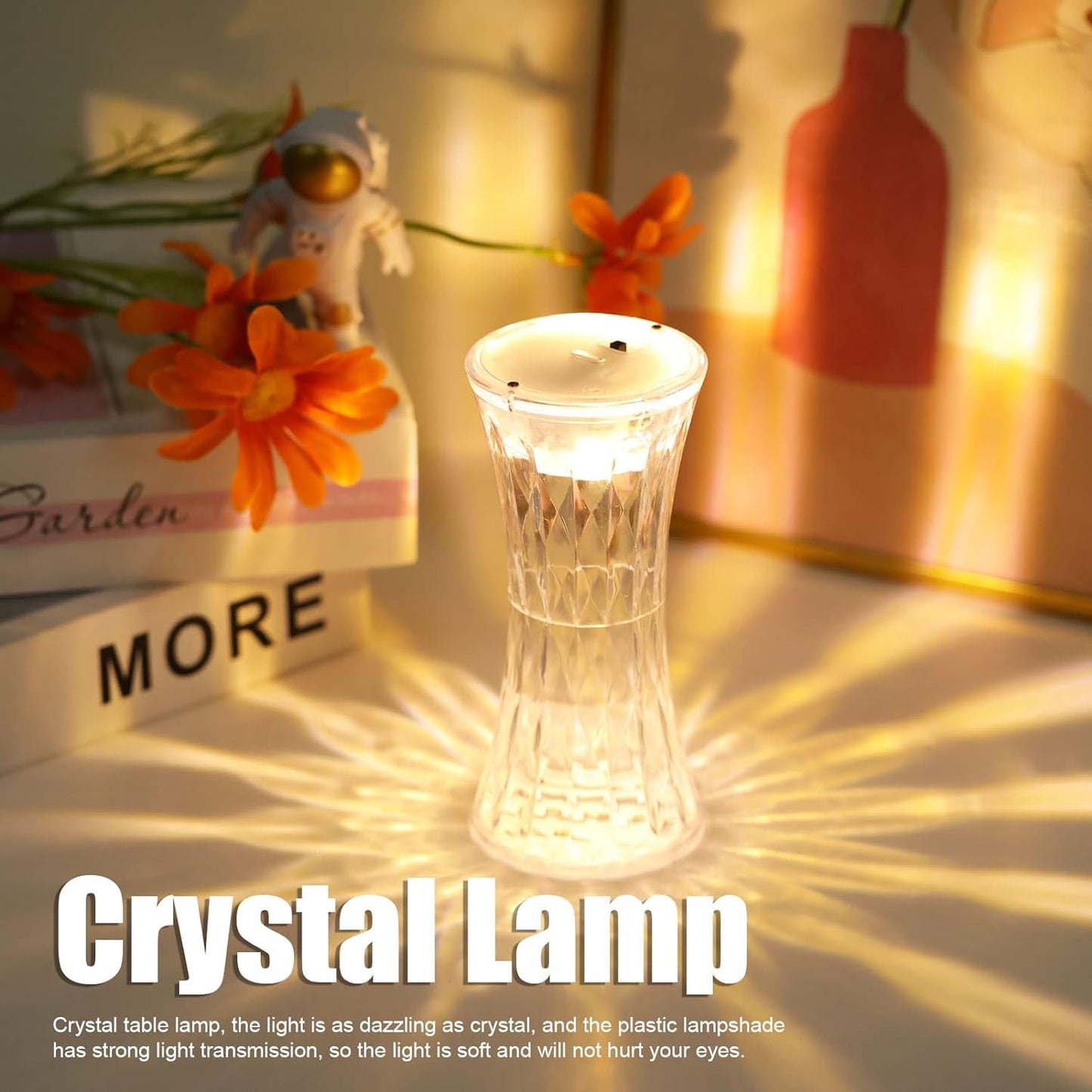 Crystal Lamp Universal Night Light Soft Lighting Eye Protection For Nursery Study Bedroom Transparent Crystal Table Soft Lighting Multipurpose For Hotel For Office For Childrens Room (12pc Moq) - Happy Price - Image 6
