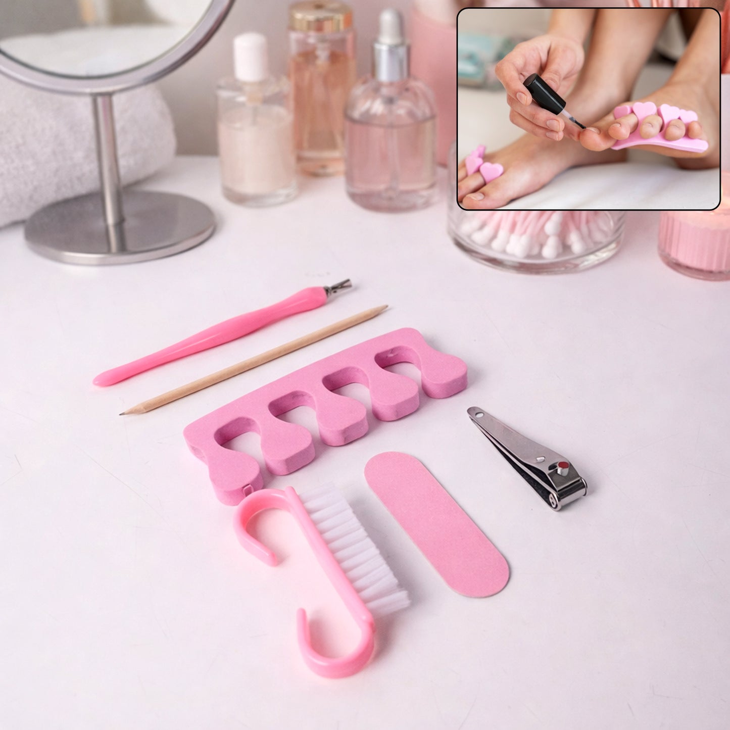 Complete 6-in-1 Manicure & Pedicure Grooming Set for Home Use - Happy Price - Image 2