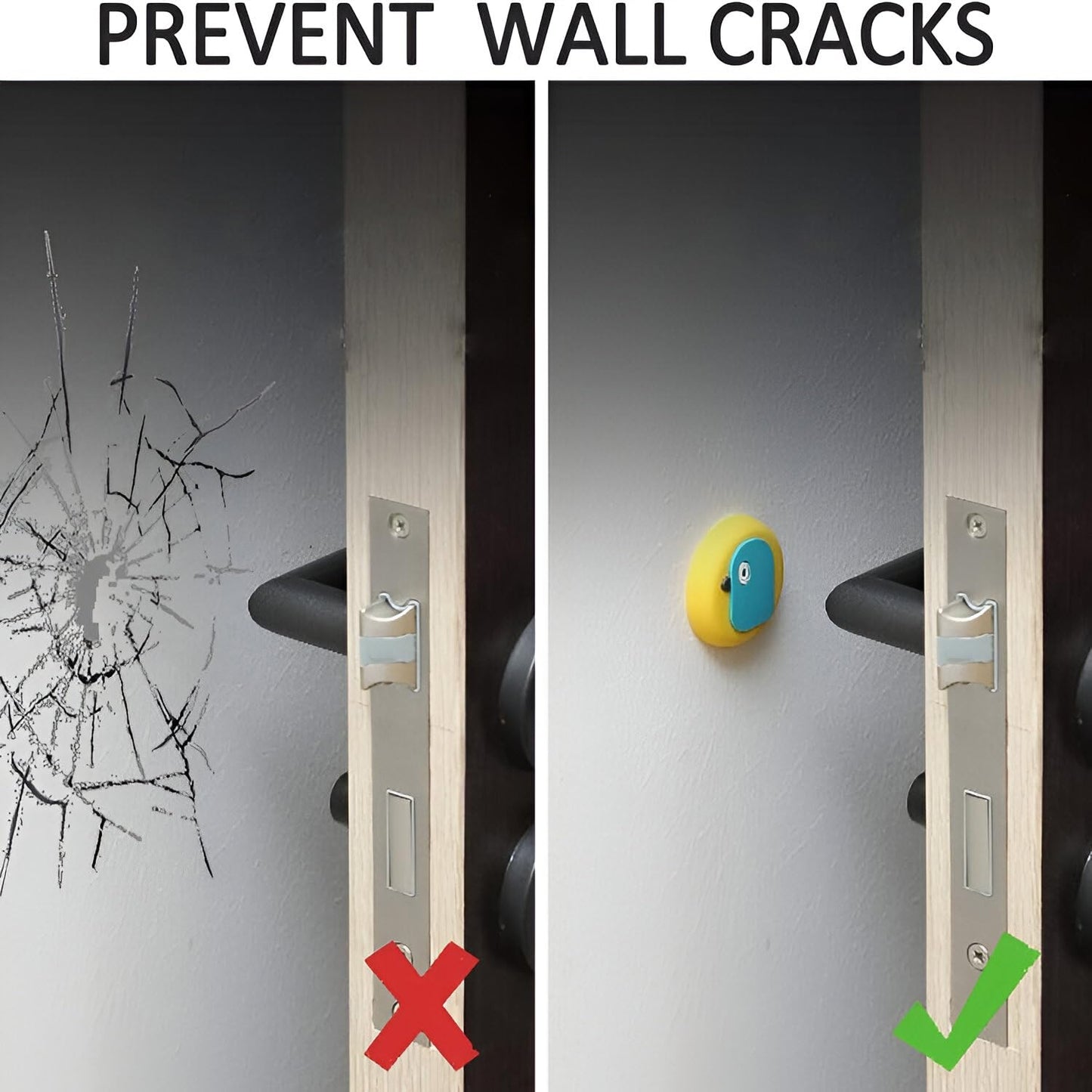 Cute Cartoon Fruit Wall Door Stopper Bumper - Self Adhesive Impact Protector (1 Pc Mix Design) - Happy Price - Image 3