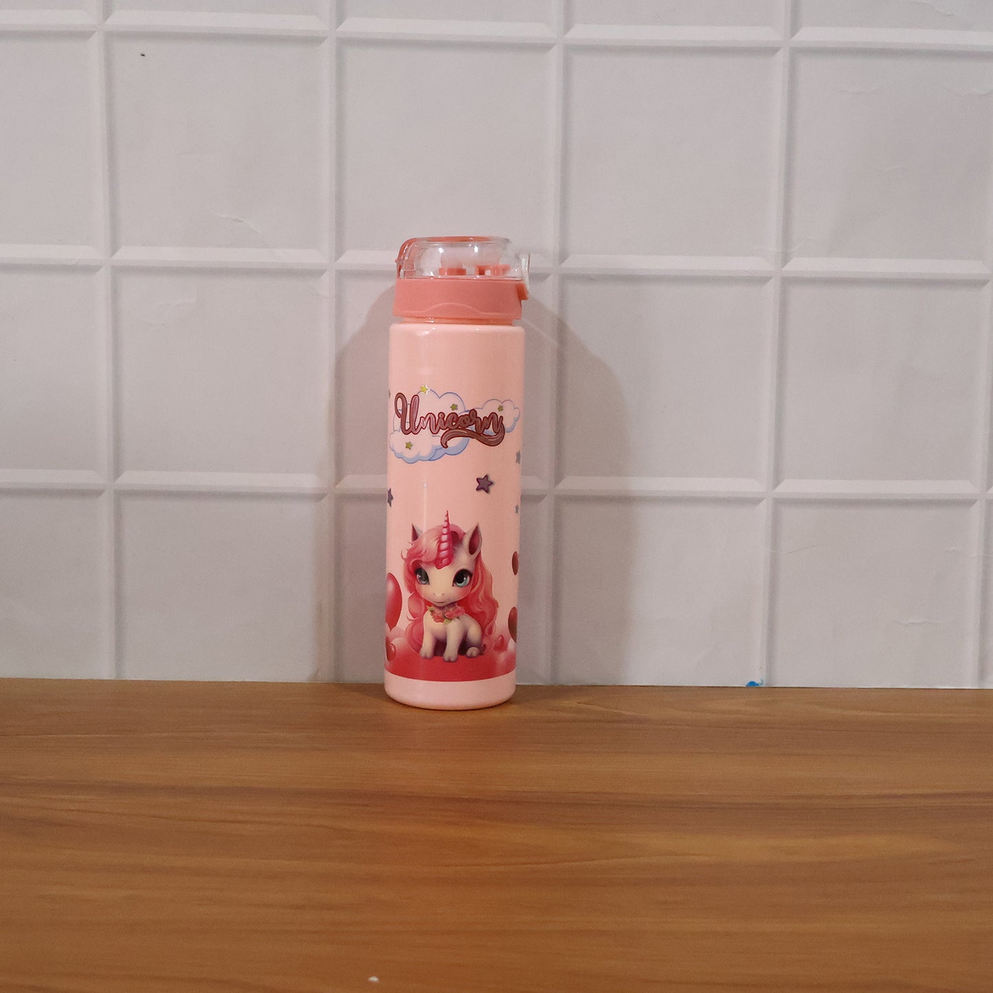 Kids Cartoon Water Bottle with Flip Lid and Straw - 500 ML, 1 Pc - Great Price - Image 7