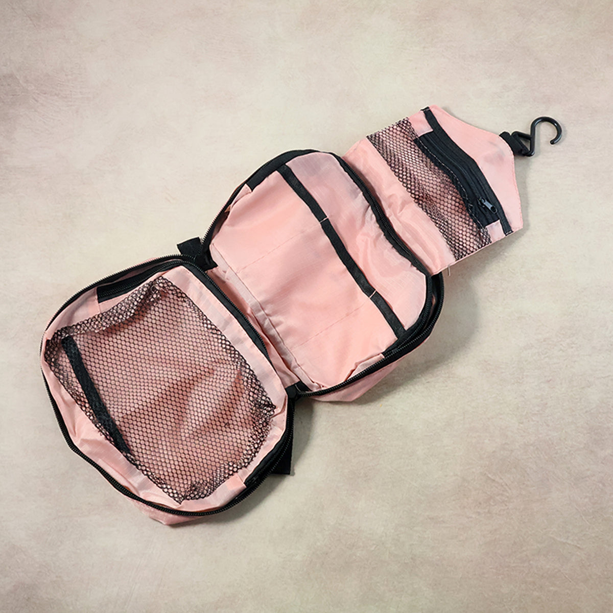 Hanging Toiletry Bag Organizer (1 Pc) - Waterproof Nylon Travel Pouch - Happy Price - Image 3