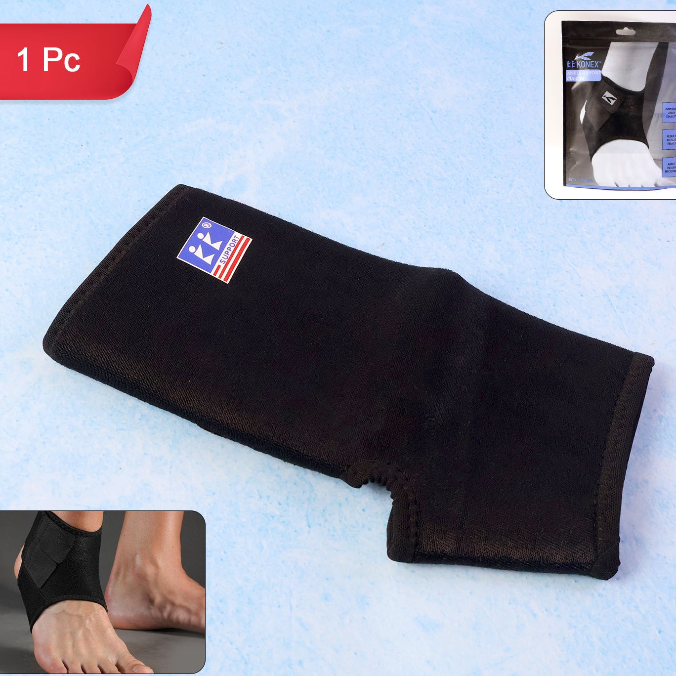 Adjustable Knee Brace with Open Patella & Compression Strap - 1 Pc - Happy Price - Image 1