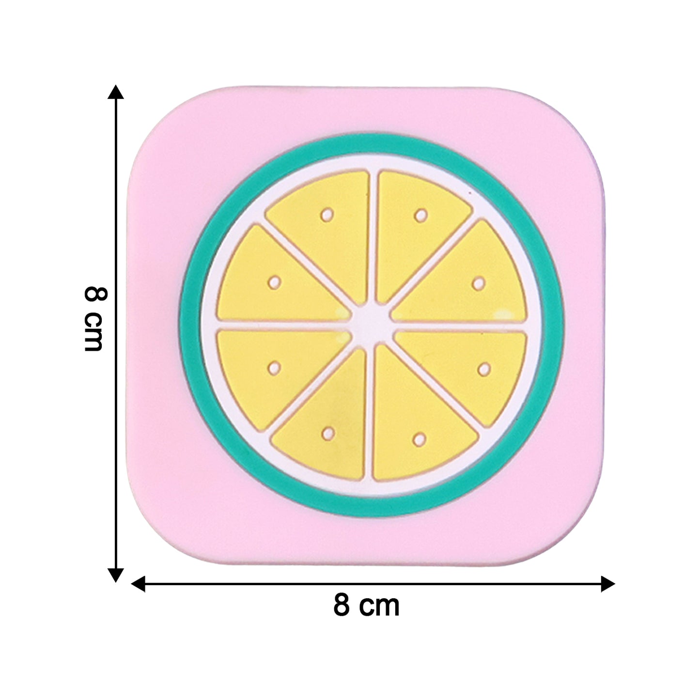 Silicone Drink Coaster with Lemon Design - Heat Resistant & Anti-Slip (1 Pc, 8x8 cm) - Happy Price - Image 5