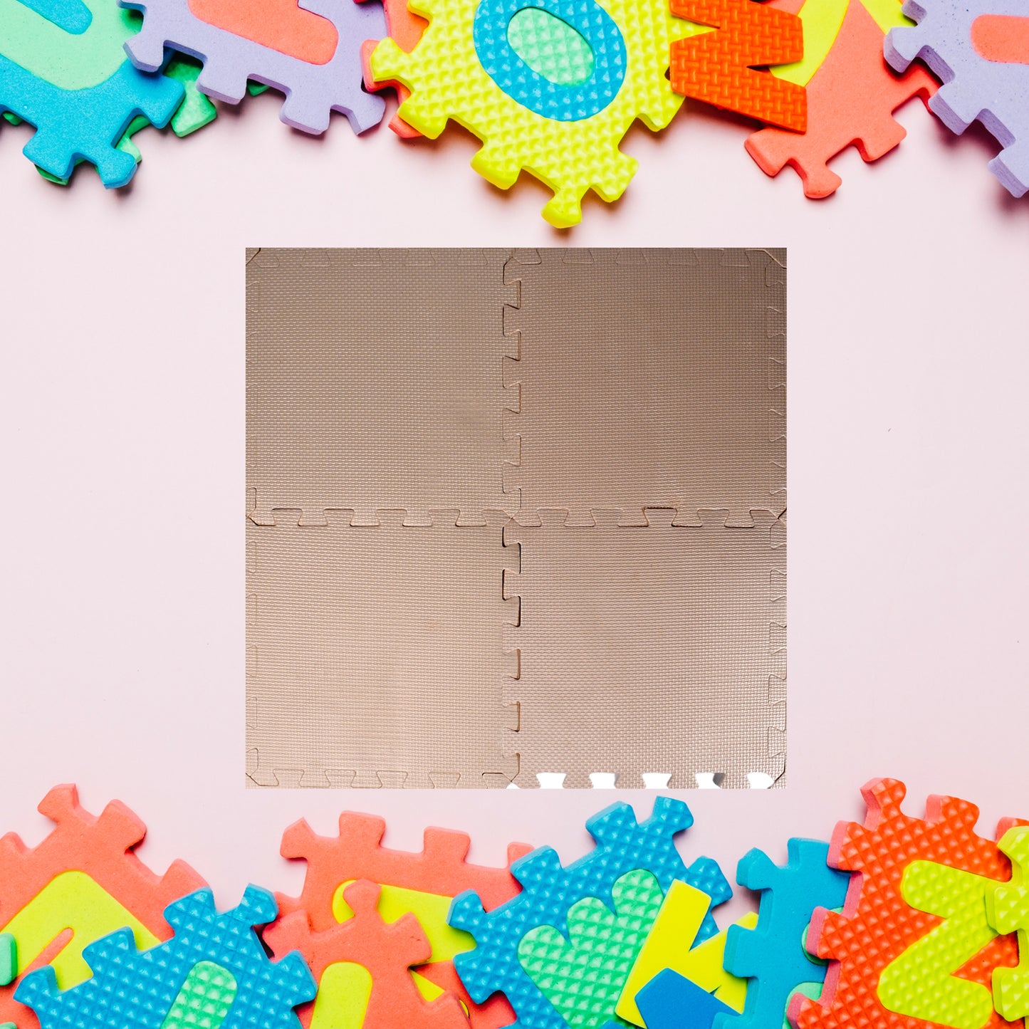Kids Mats For Floor Soft Plush Foam Babies Puzzle Interlocking Play Mats For Crawling Playing Tile Mat Carpet Rug For Infants And Toddlers (Size - 63x63cm Set Of 4pc) - Happy Price - Image 5