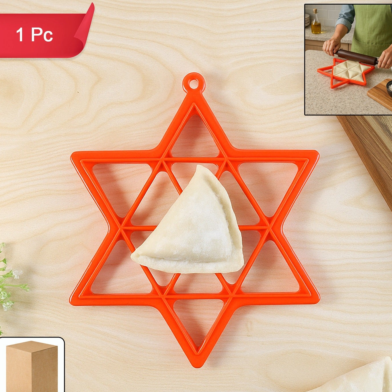 Star Shape Samosa Maker - Easy Dough Mould for Perfect Homemade Snacks (1 Pc) - Happy Price - Image 1