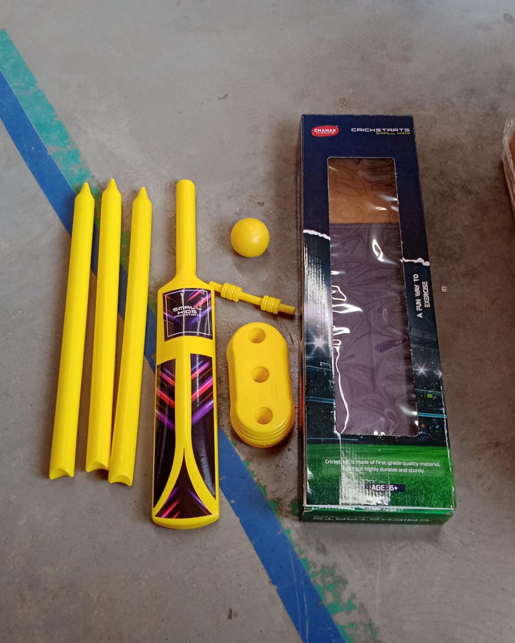Small Cricket Kit For Boys Girls Cricket Set With 1 Cricket Bat 1 Plastic Ball Bails 3 Stumps With Stand Base - Happy Price - Image 7