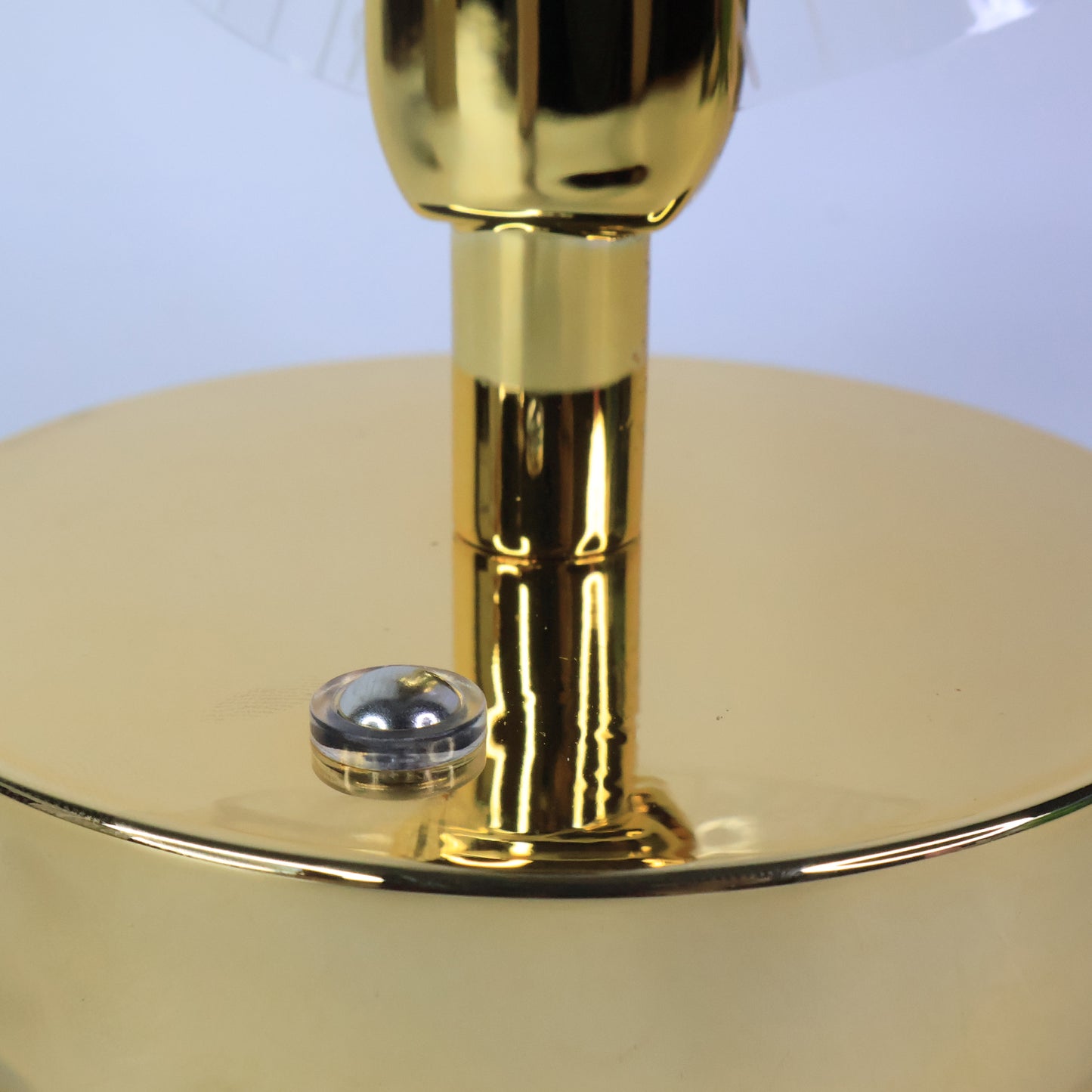 Crystal Double Shade LED Table Lamp - Golden Base, Decorative Bedside Light (1 Pc) - Happy Price - Image 4