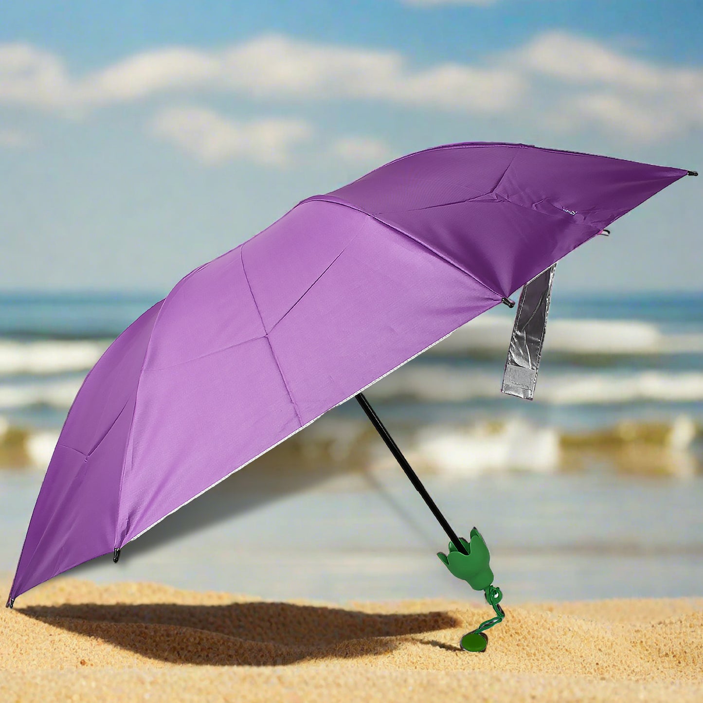 Vegetable Shaped Folding Umbrella Plastic Case Creative Fashion Folding Mini Sun Shade Rain Umbrella Unique Umbrella Sun Uv Protection Cute Design (1 Pc) - Happy Price - Image 2