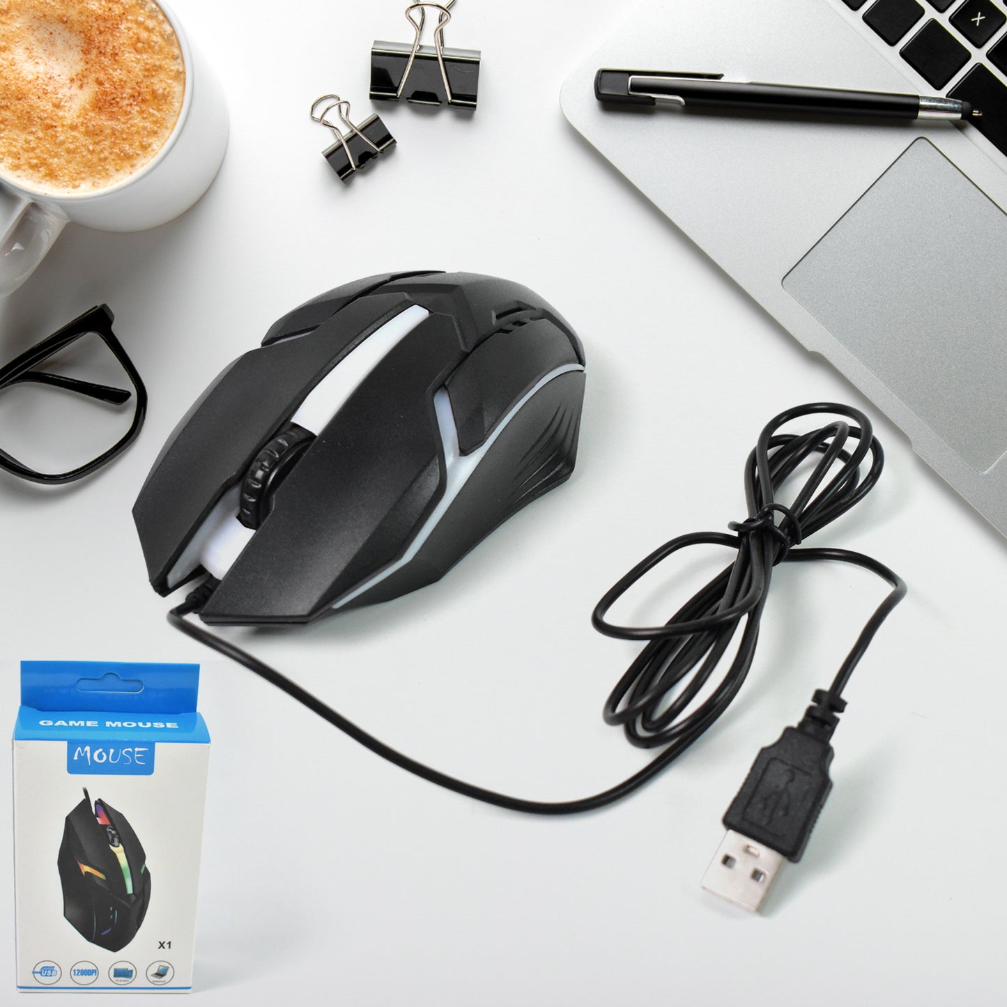 Usb Wired Mouse Ergonomic Design Gaming Mouse (1 Pc) - Happy Price - Image 2