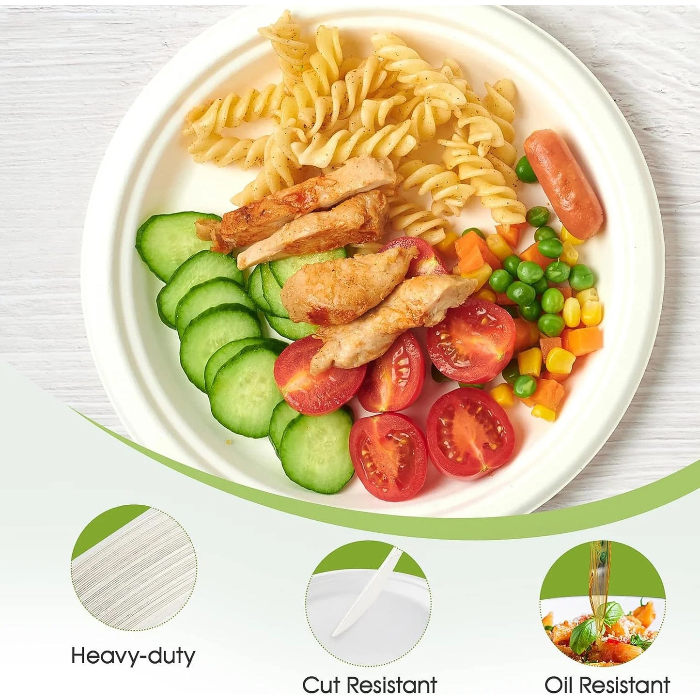 Disposable Round Serving Plates - Pack of 10 - Happy Price - Image 3